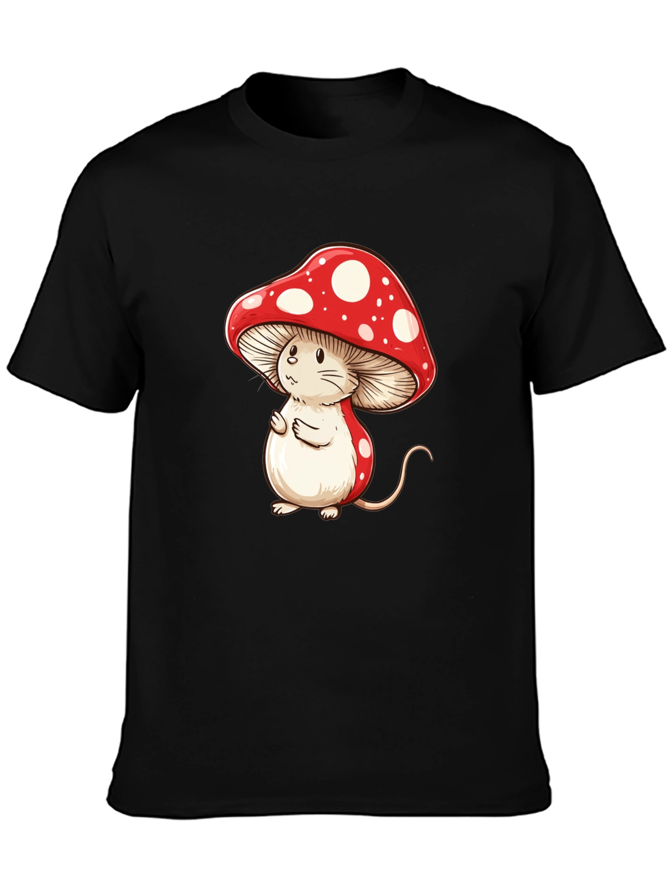 Mushroom Mouse T-Shirt - Fun Cartoon Graphic Tee