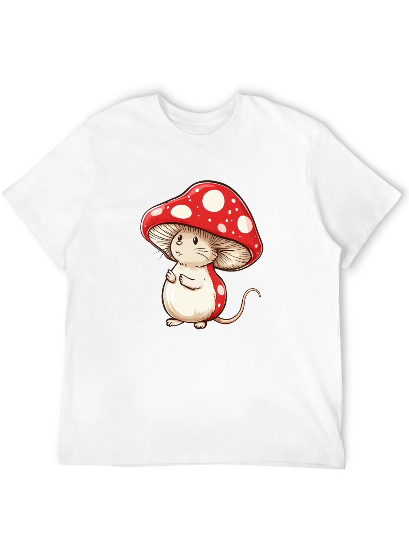 Mushroom Mouse T-Shirt - Fun Cartoon Graphic Tee
