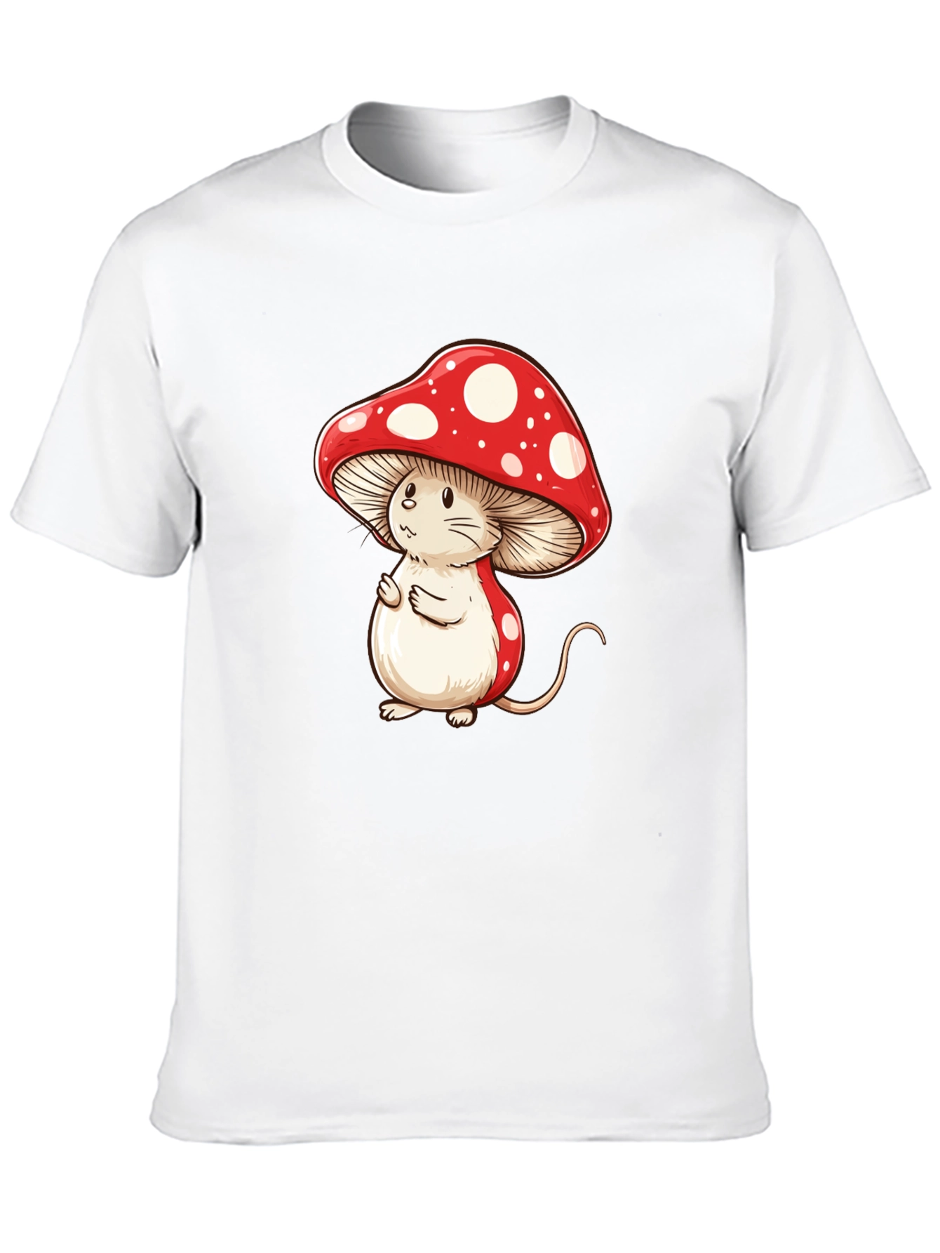 Mushroom Mouse T-Shirt - Fun Cartoon Graphic Tee