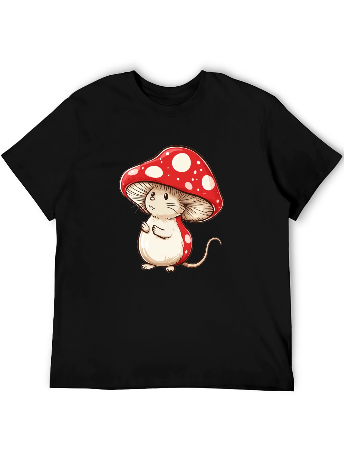 Mushroom Mouse T-Shirt - Fun Cartoon Graphic Tee