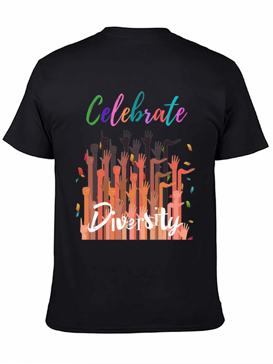Celebrate Diversity Graphic Tee - Black Unisex T-Shirt