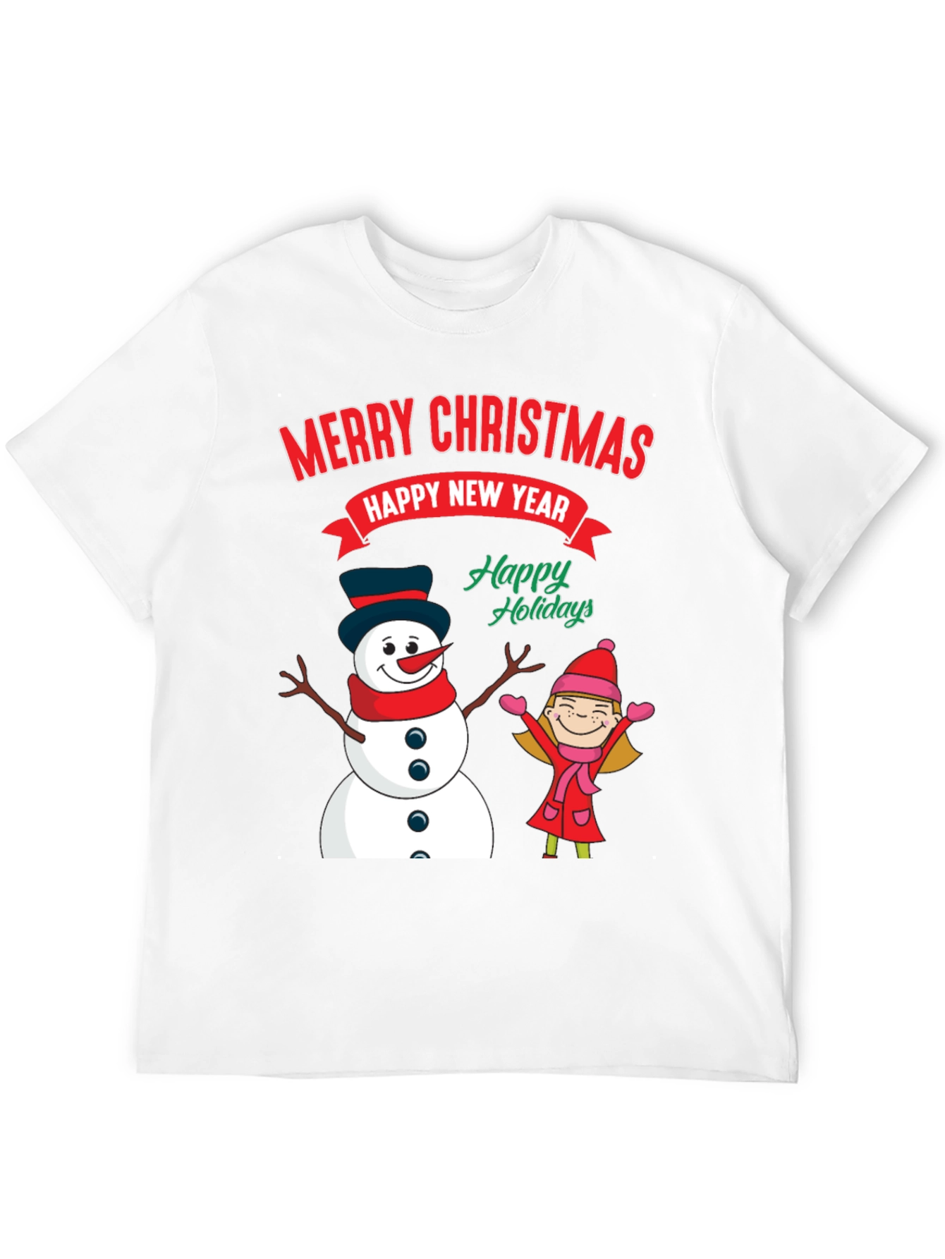Merry Christmas Happy New Year Graphic Tee