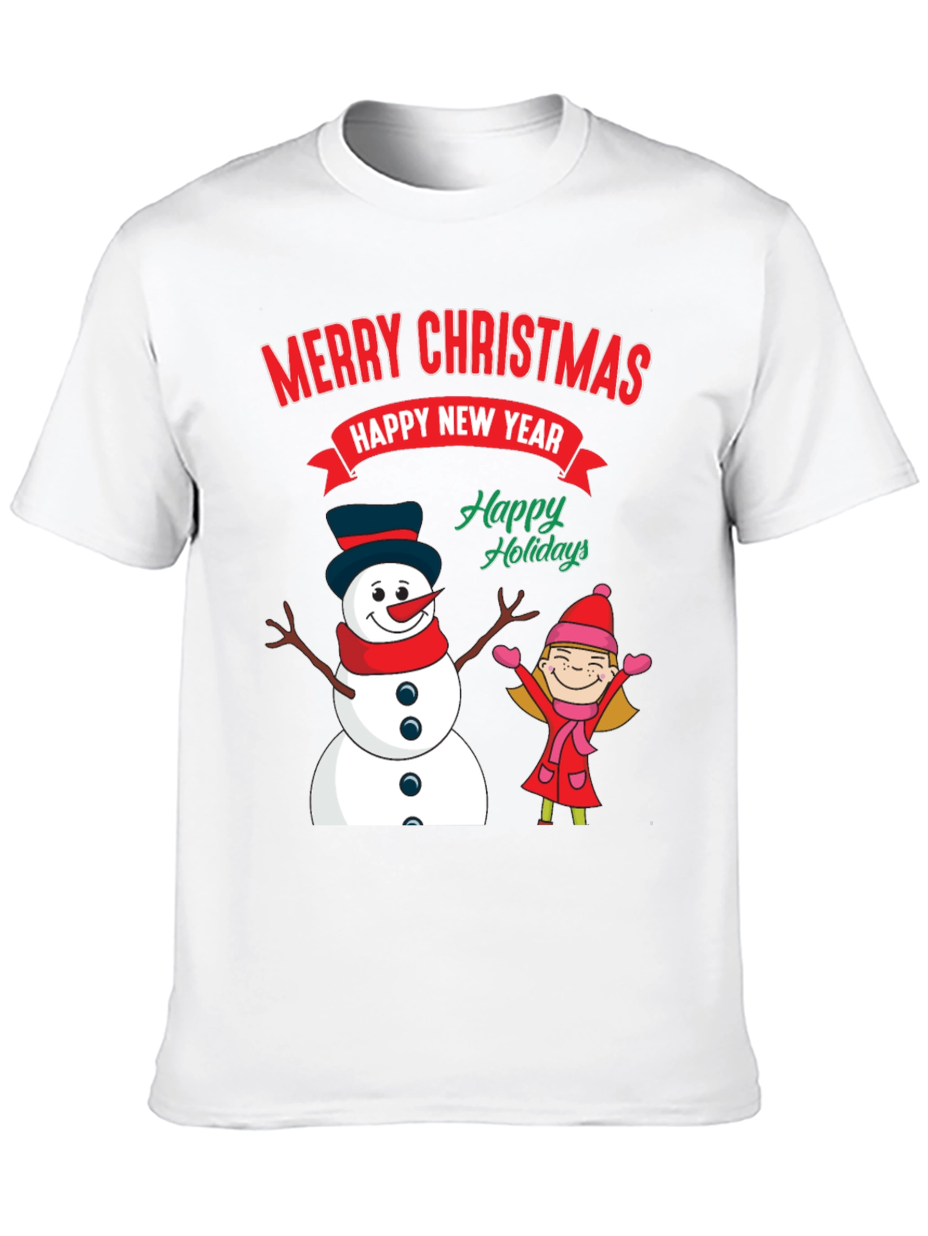 Merry Christmas Happy New Year Graphic Tee