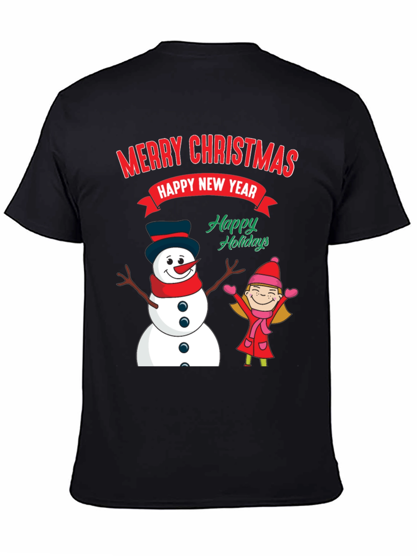 Merry Christmas Happy New Year Graphic Tee