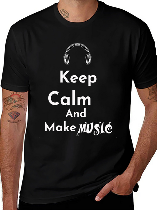Keep Calm Make Music Graphic Tee - Stylish & Comfy
