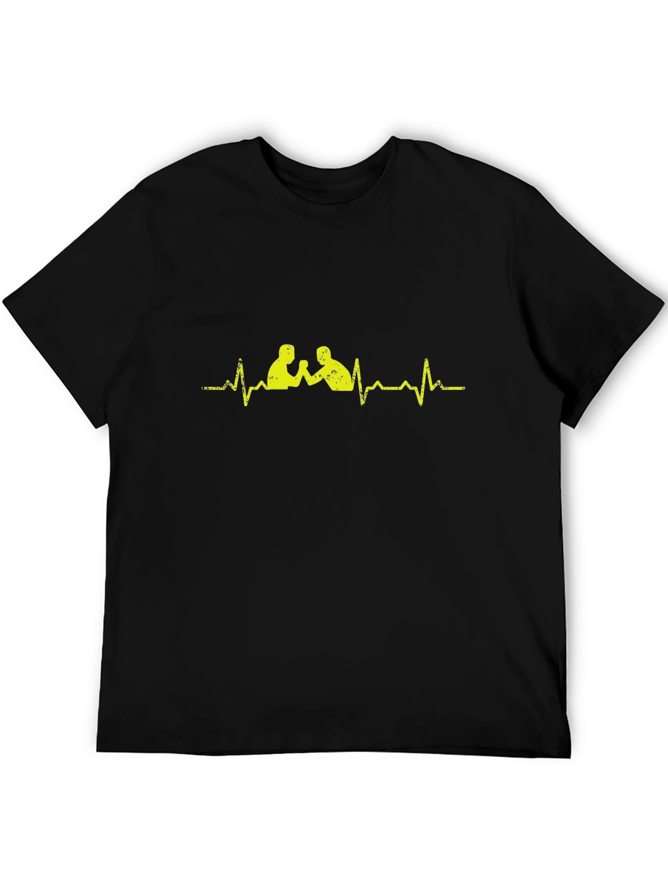Arm Wrestling Heartbeat T-Shirt - Black