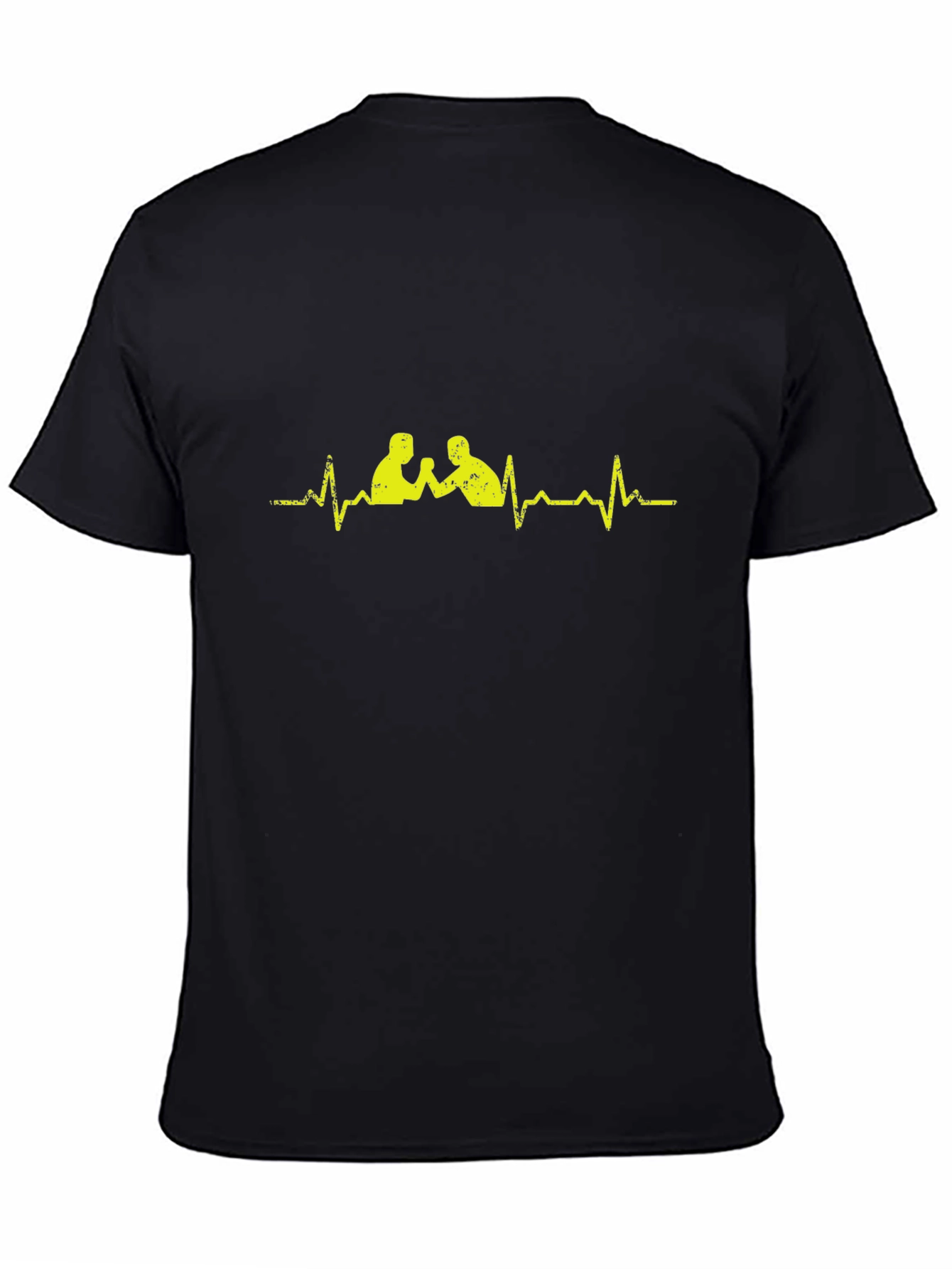 Arm Wrestling Heartbeat T-Shirt - Black