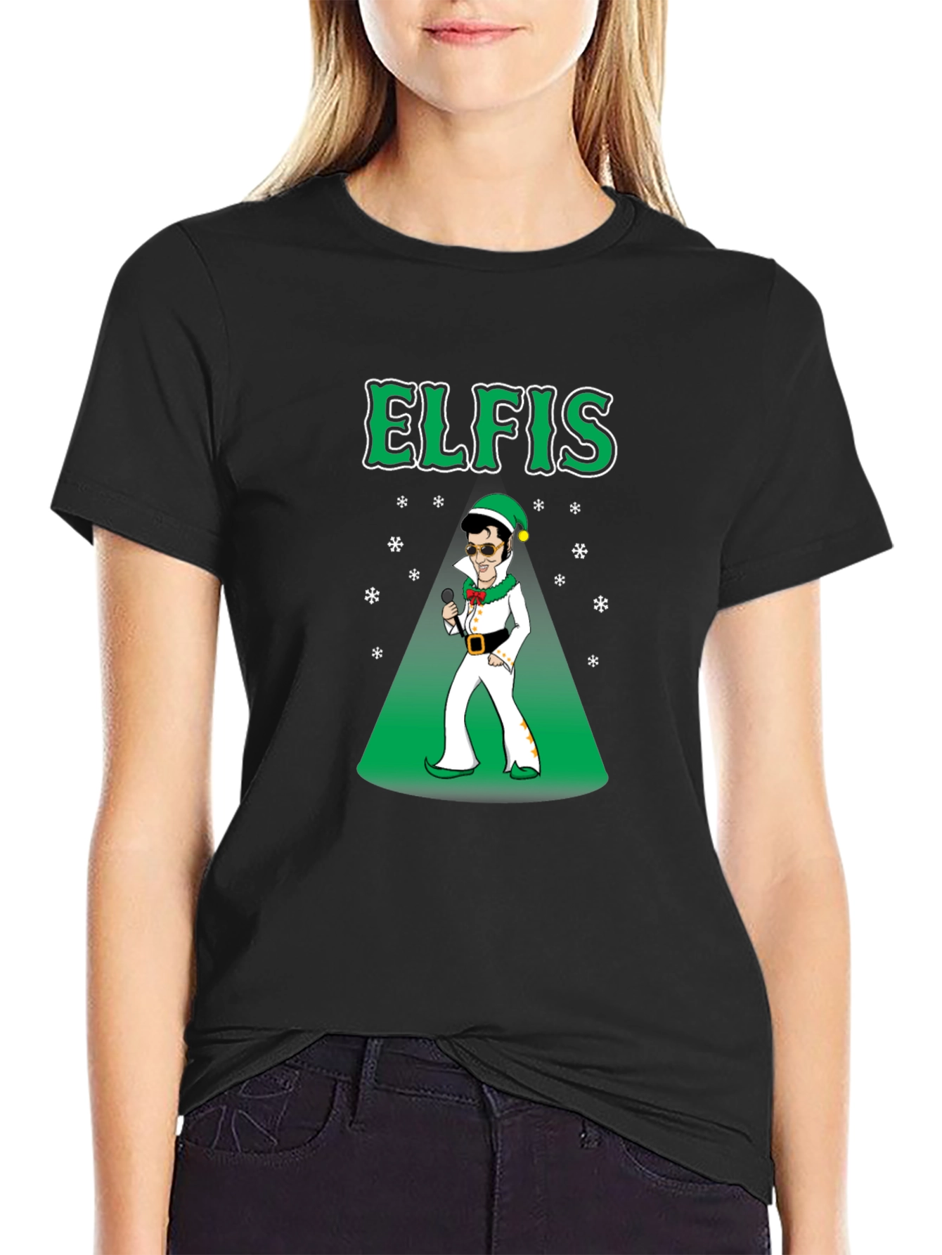 Elfis Christmas T-Shirt - Elvis Elf Holiday Tee