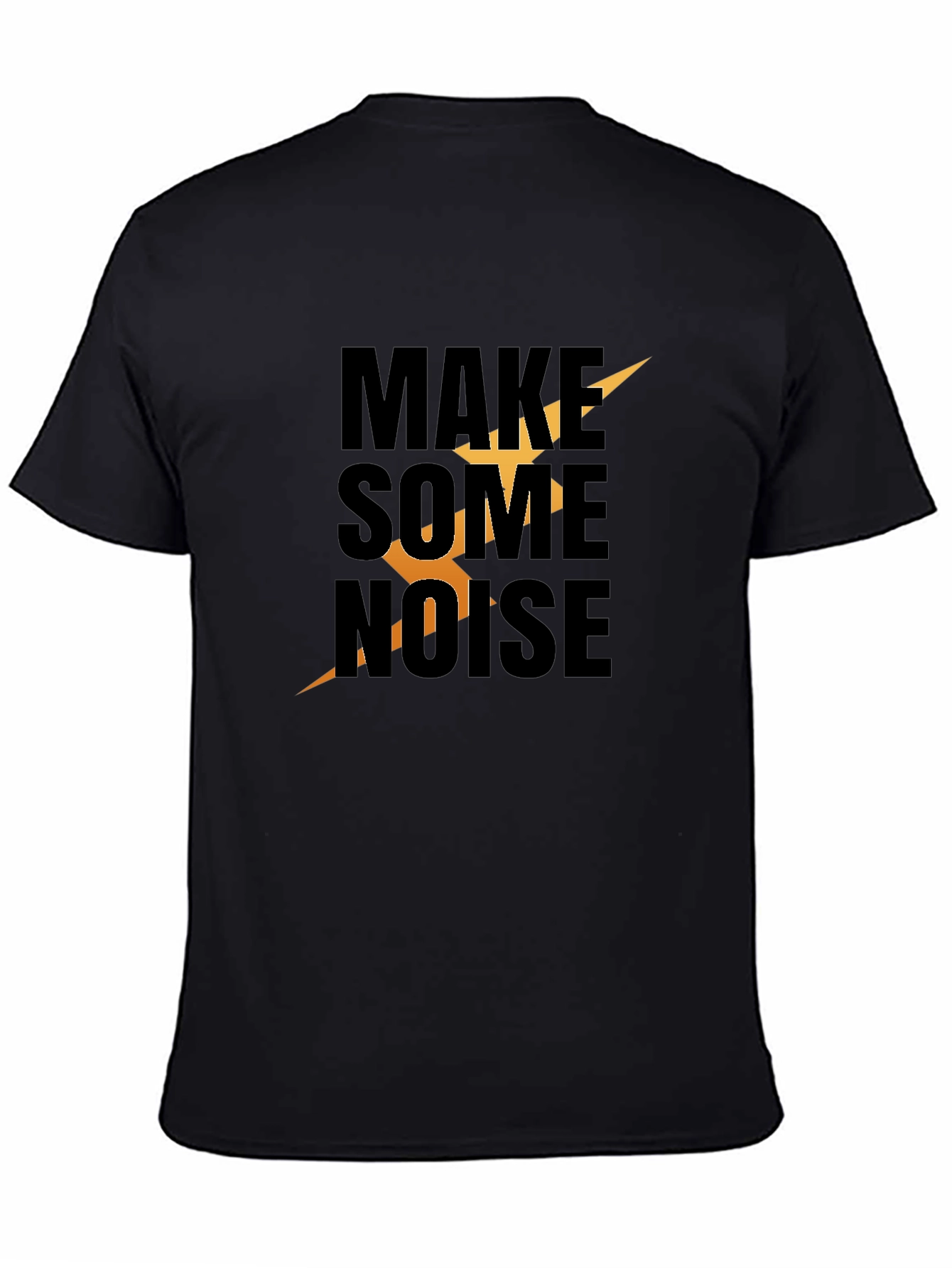 Make Some Noise Graphic Tee - Trendy Black T-Shirt