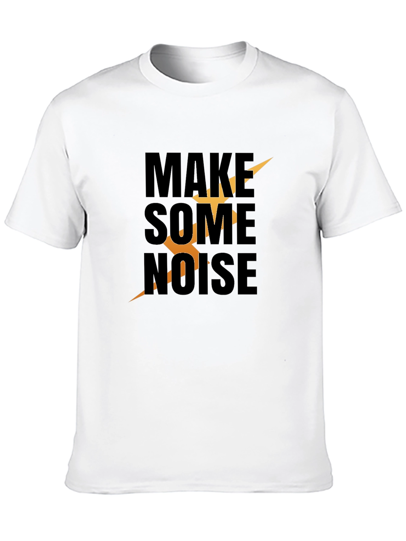 Make Some Noise Graphic Tee - Trendy Black T-Shirt