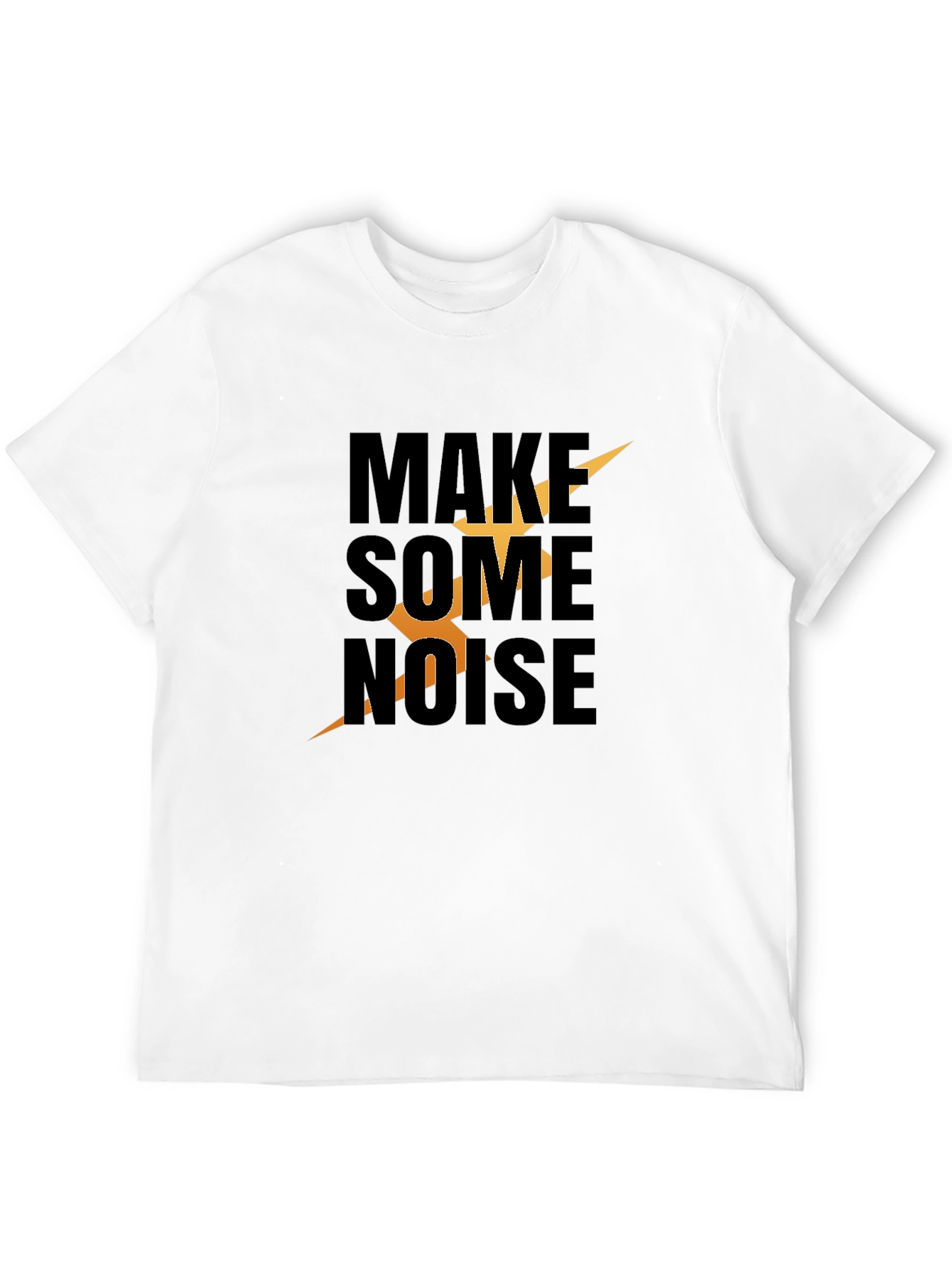 Make Some Noise Graphic Tee - Trendy Black T-Shirt