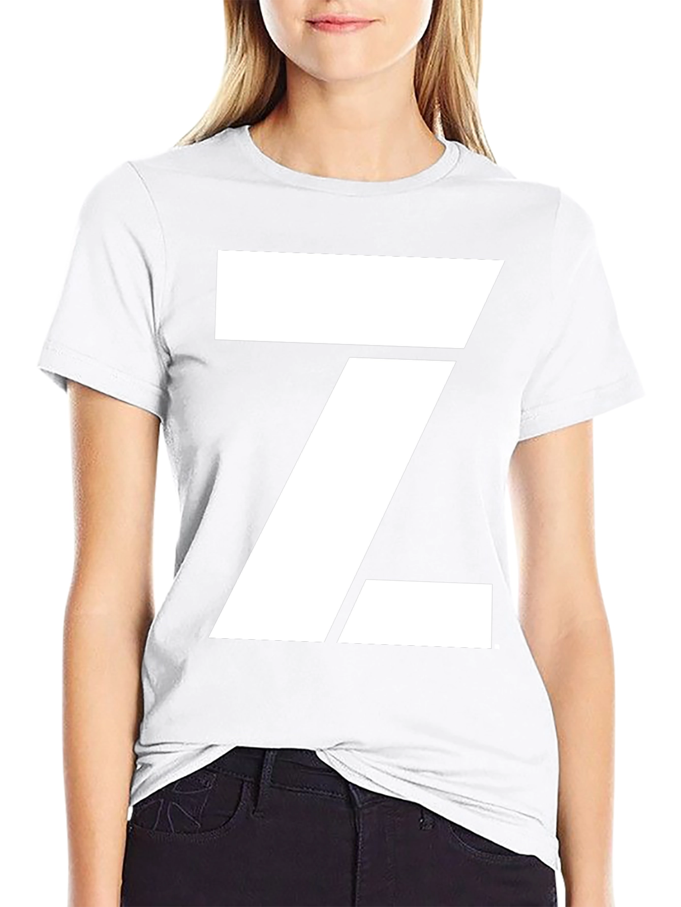 Modern Letter Z Graphic Tee - Stylish Black T-Shirt