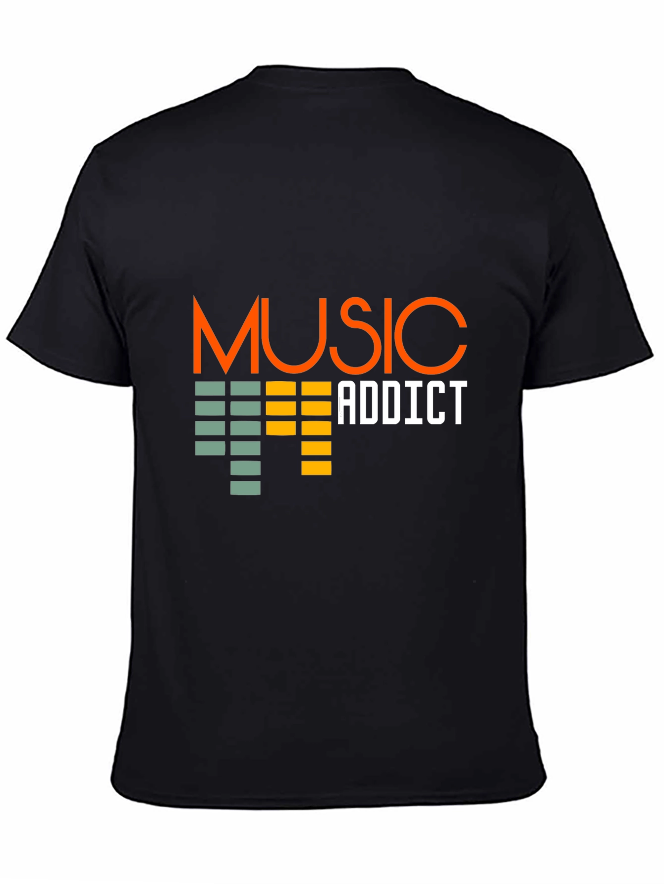 Music Addict Black T-Shirt Graphic Tee