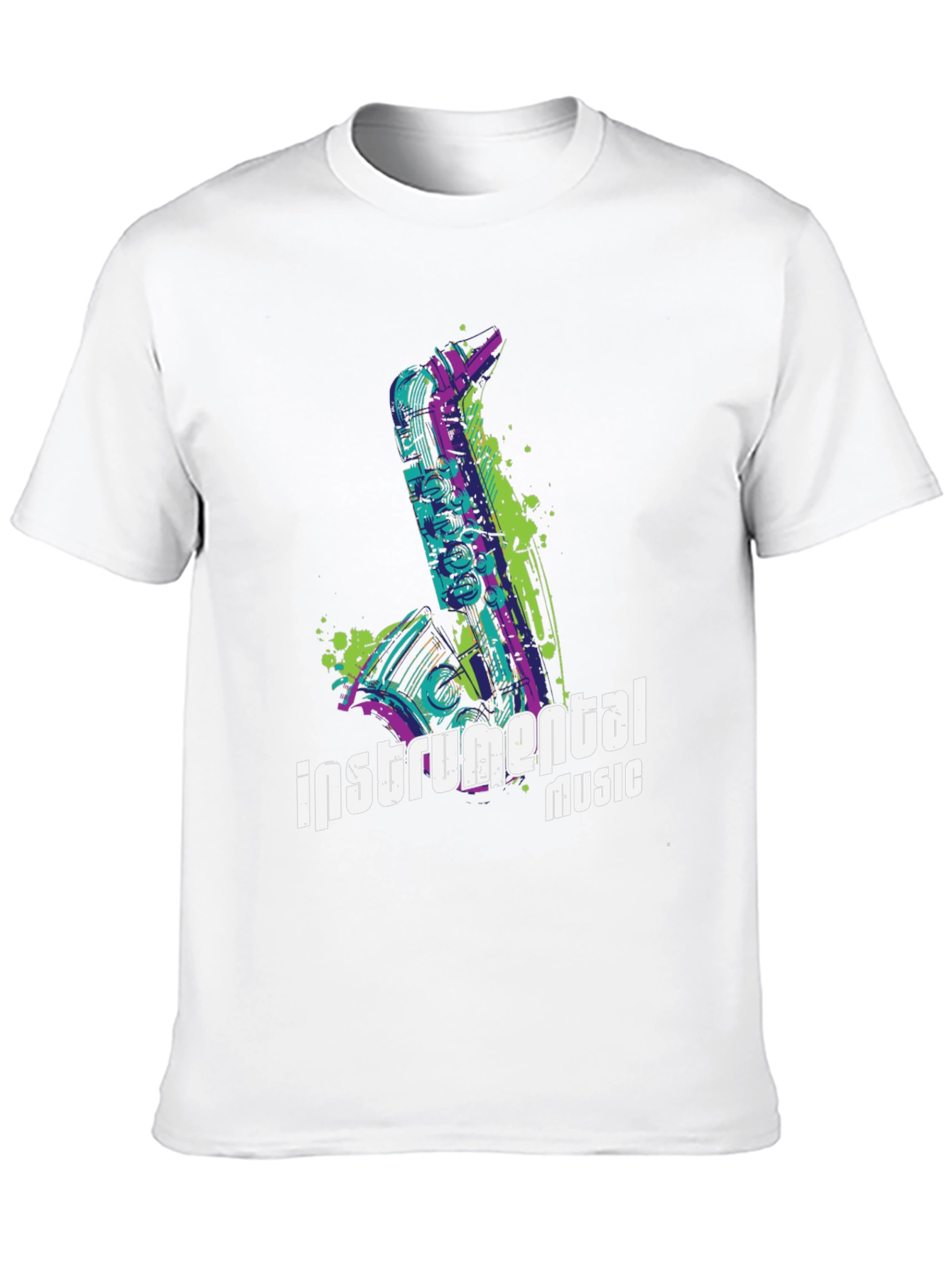 Instrumental Music T-Shirt - Saxophone Design
