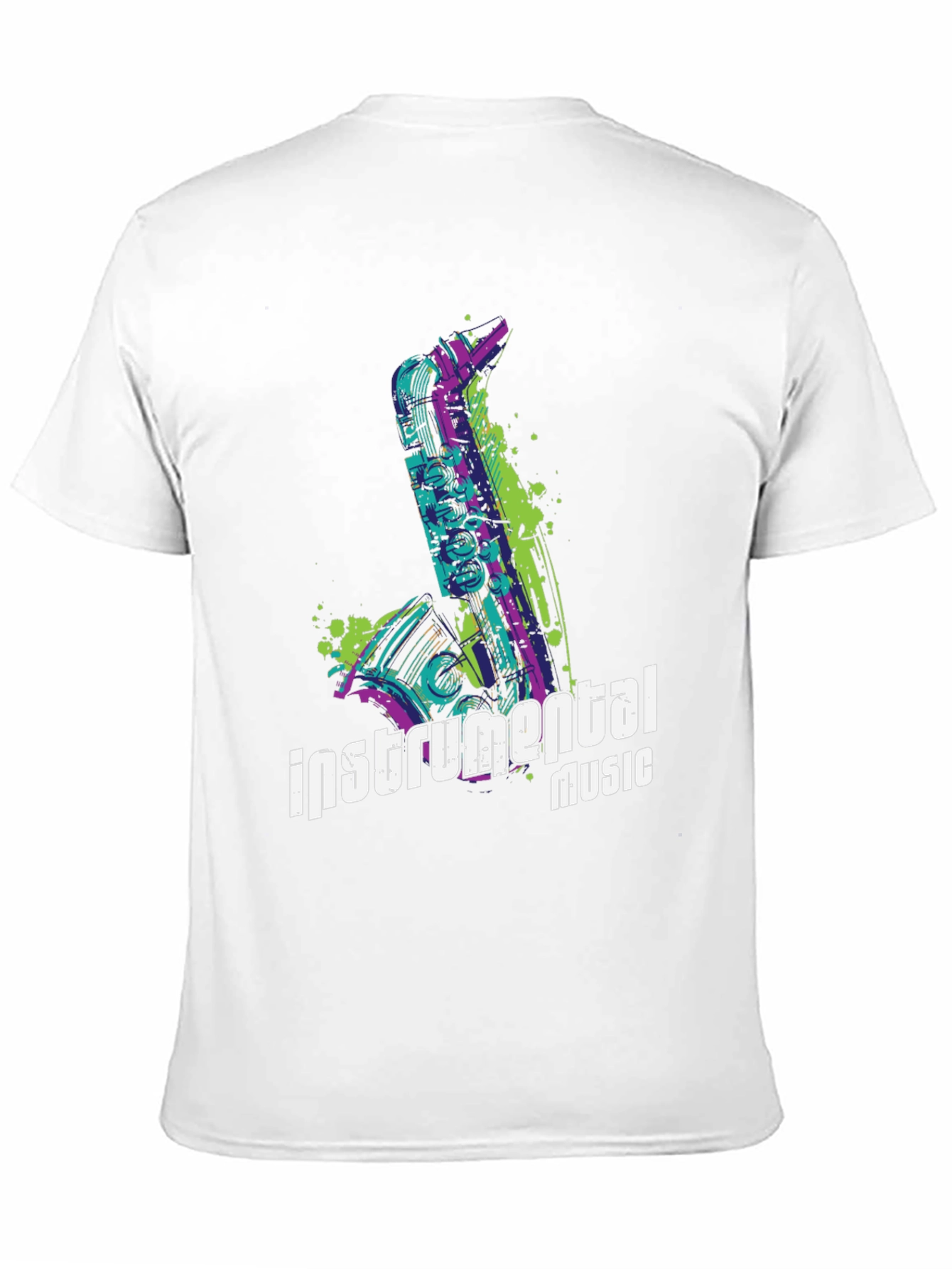 Instrumental Music T-Shirt - Saxophone Design