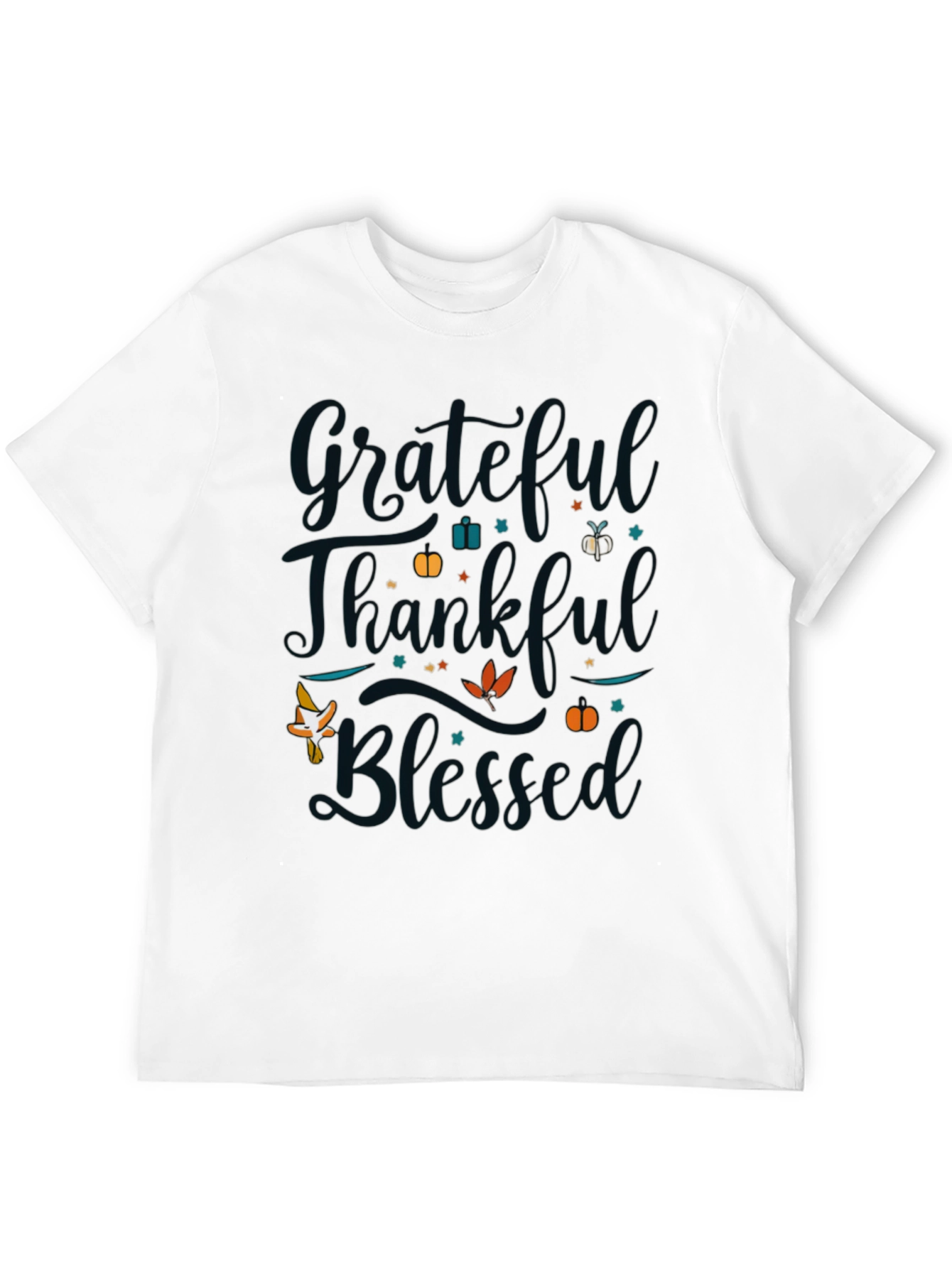 Grateful Thankful Blessed Black T-Shirt