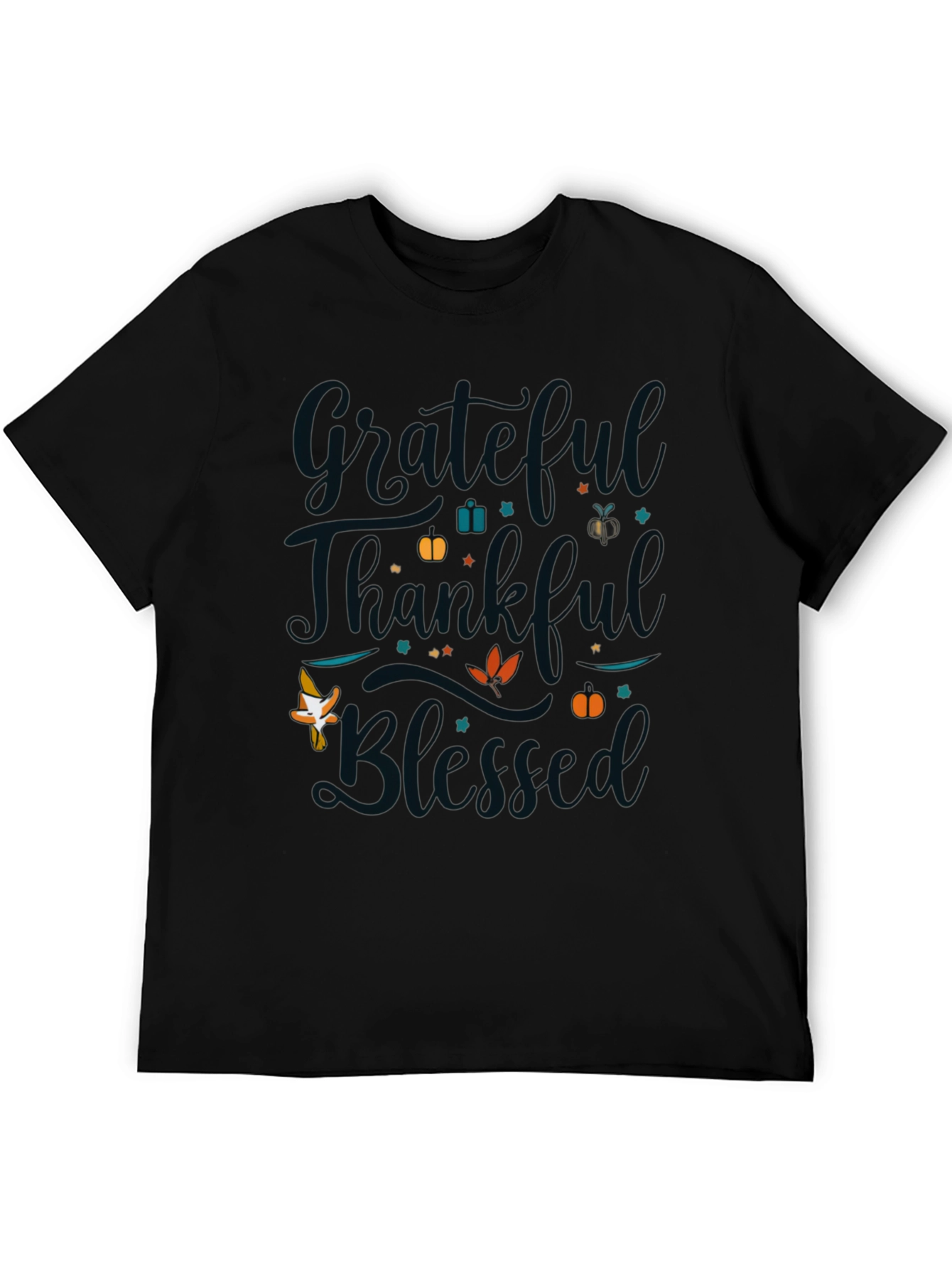 Grateful Thankful Blessed Black T-Shirt