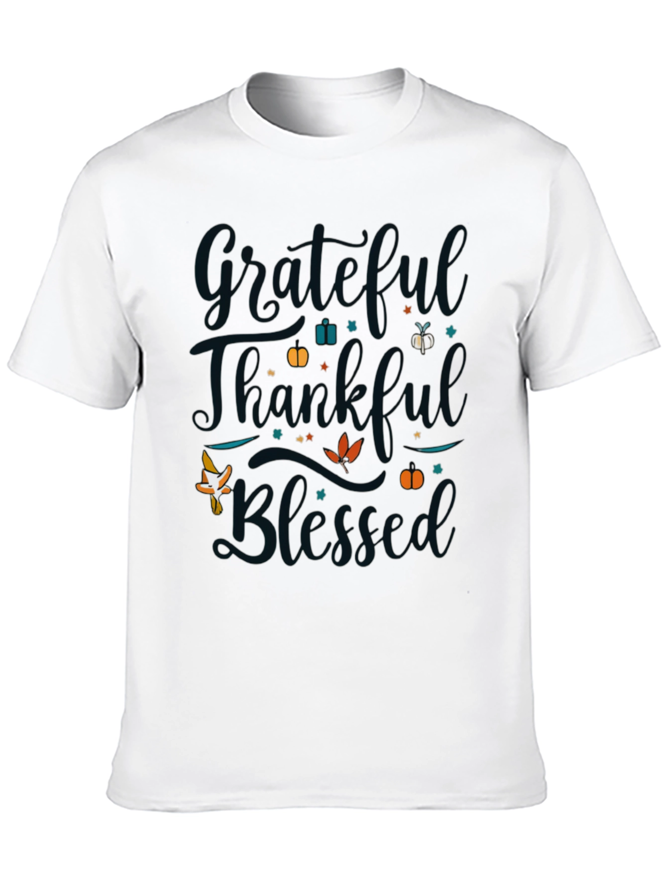 Grateful Thankful Blessed Black T-Shirt