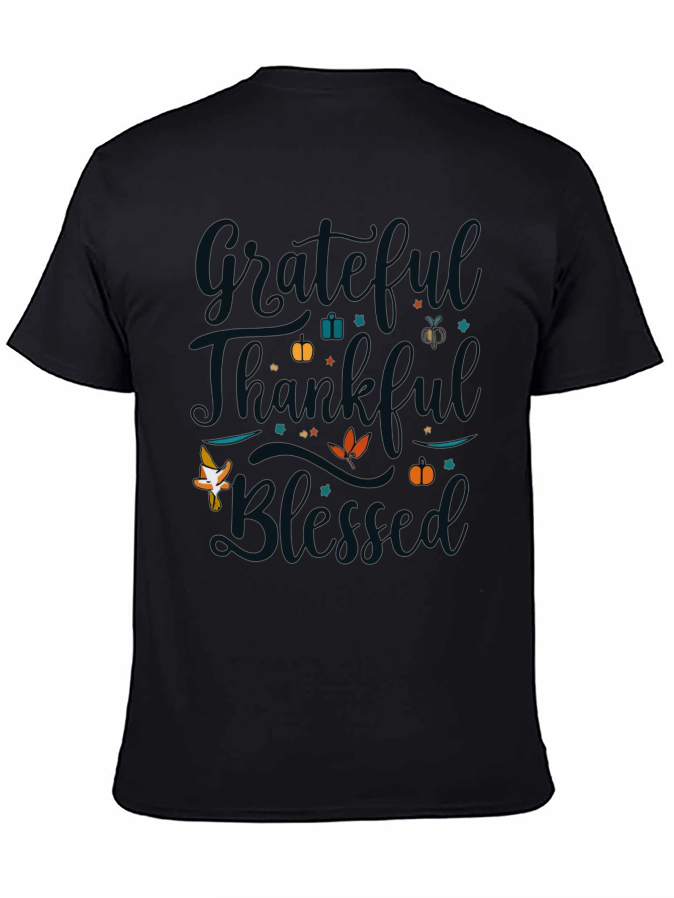 Grateful Thankful Blessed Black T-Shirt