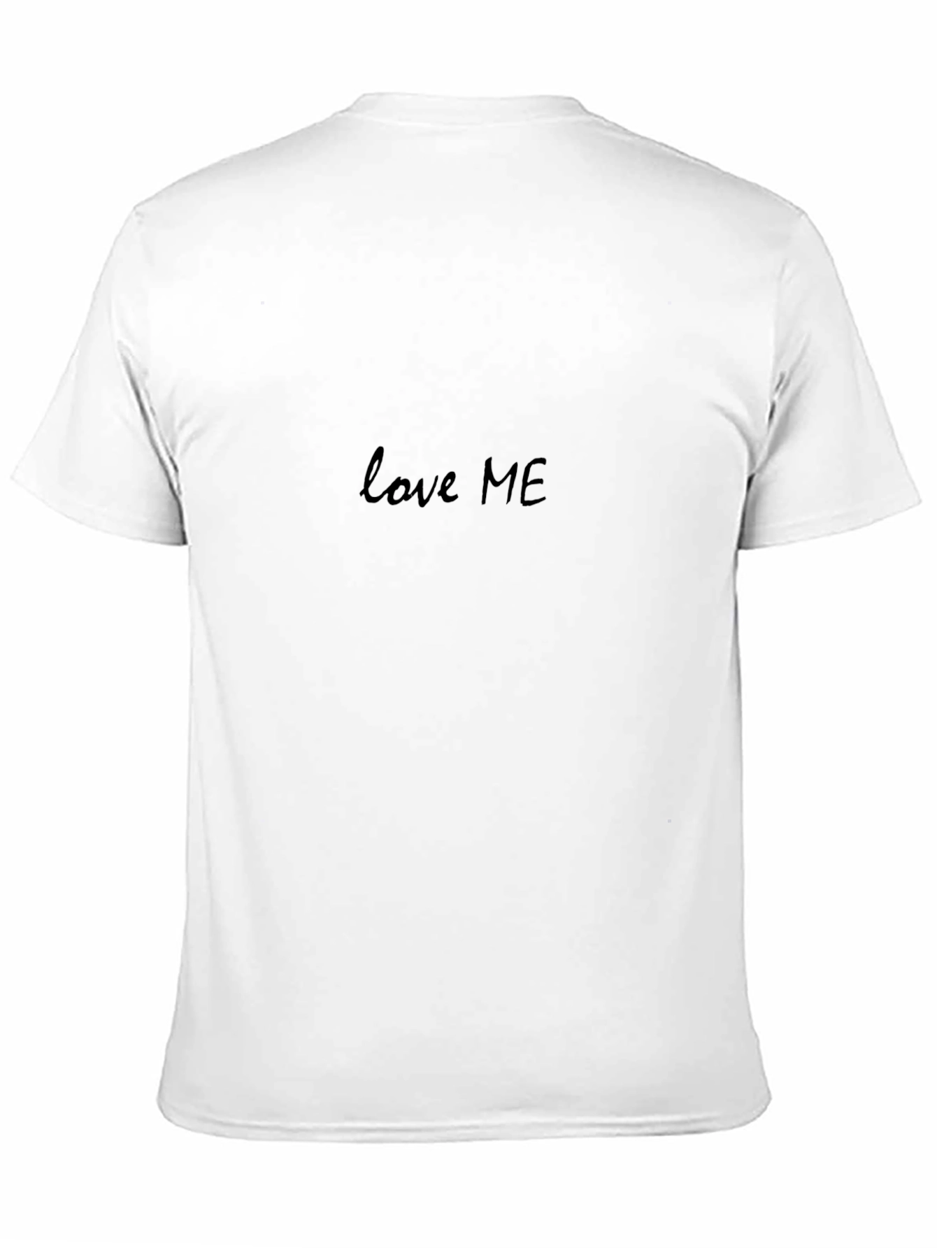 Love Me Black Cotton Casual T-Shirt