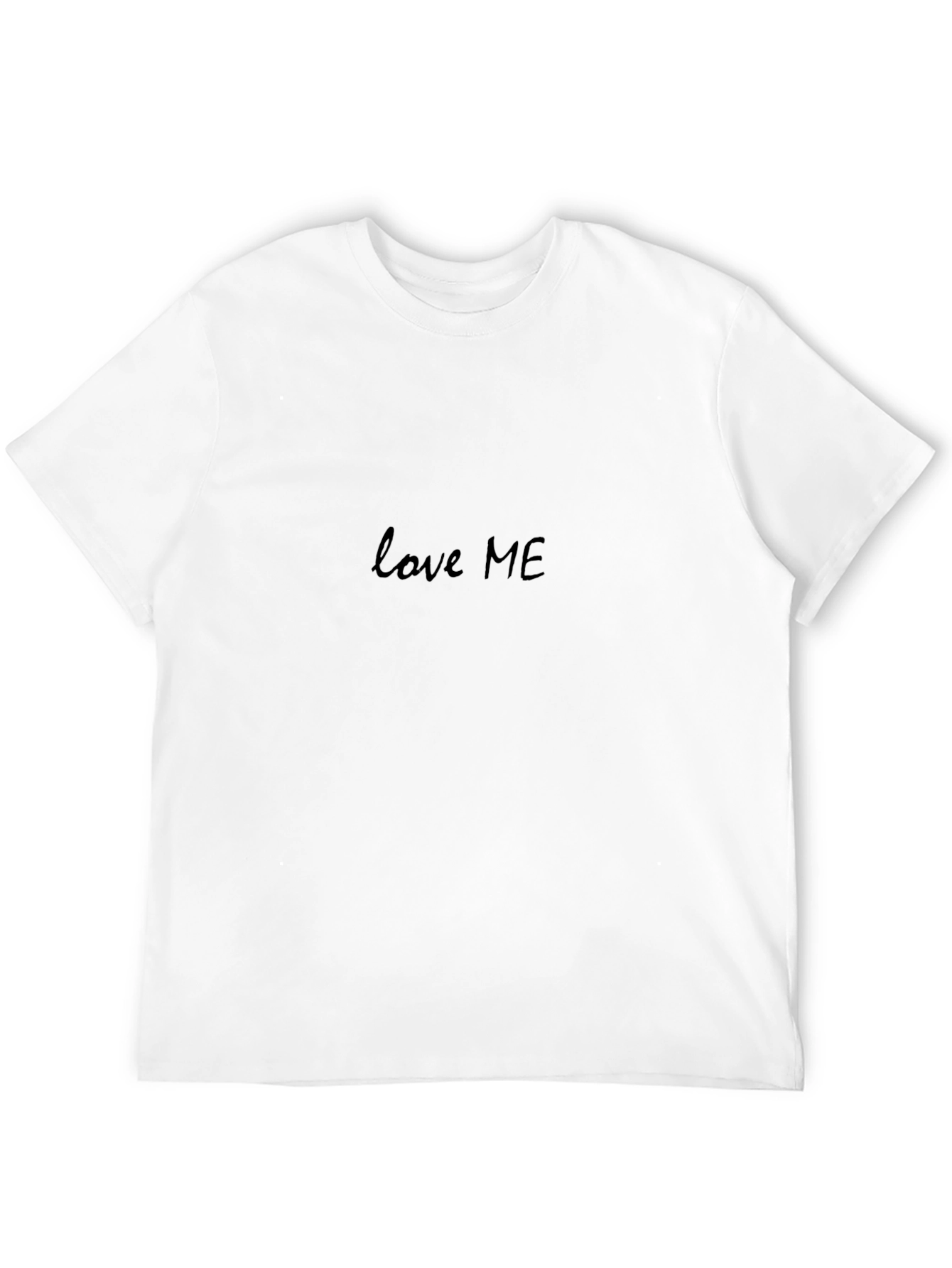 Love Me Black Cotton Casual T-Shirt