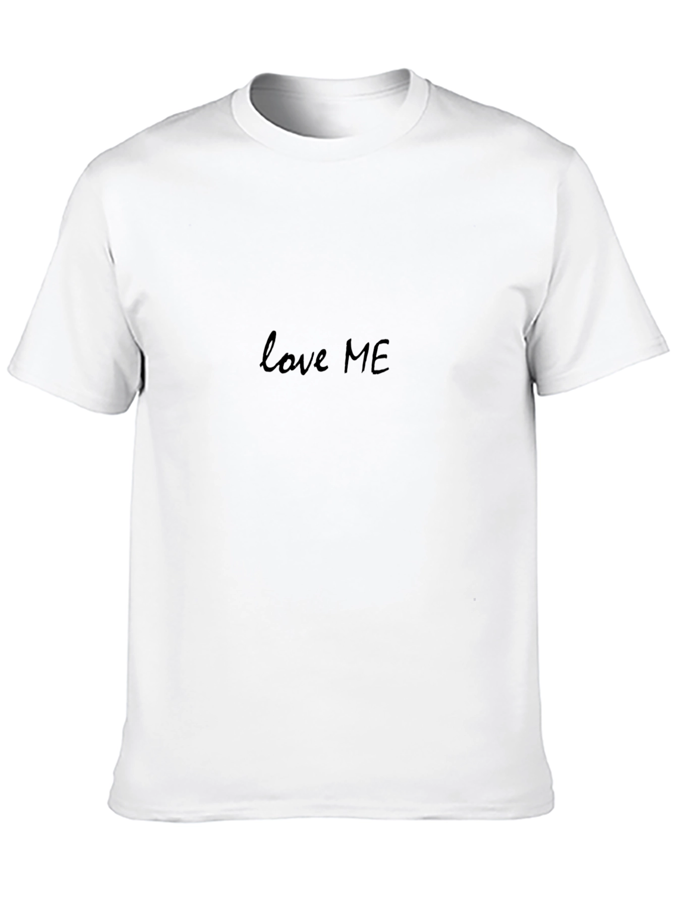 Love Me Black Cotton Casual T-Shirt