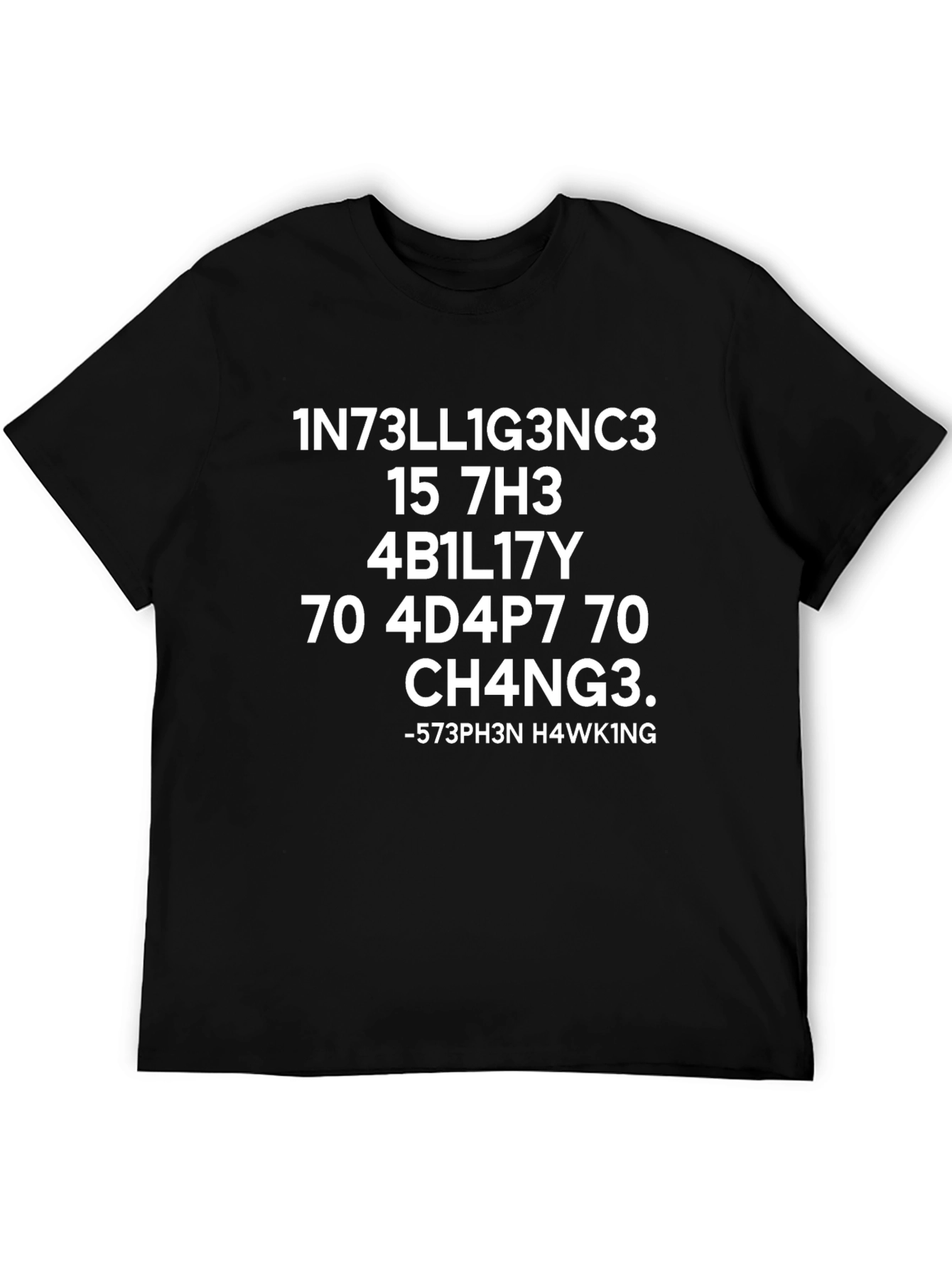 Intelligence Parody Black Graphic T-Shirt