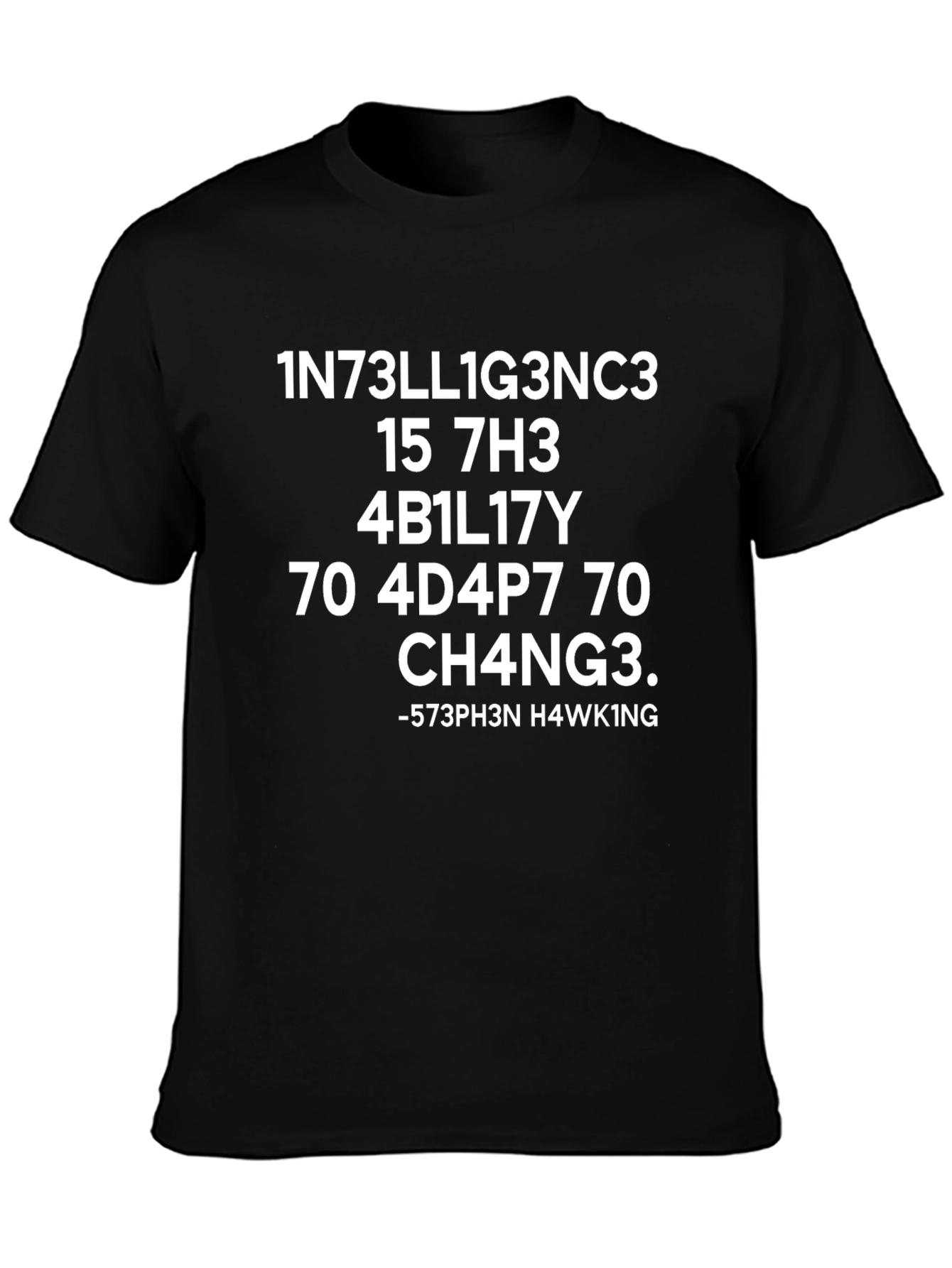 Intelligence Parody Black Graphic T-Shirt