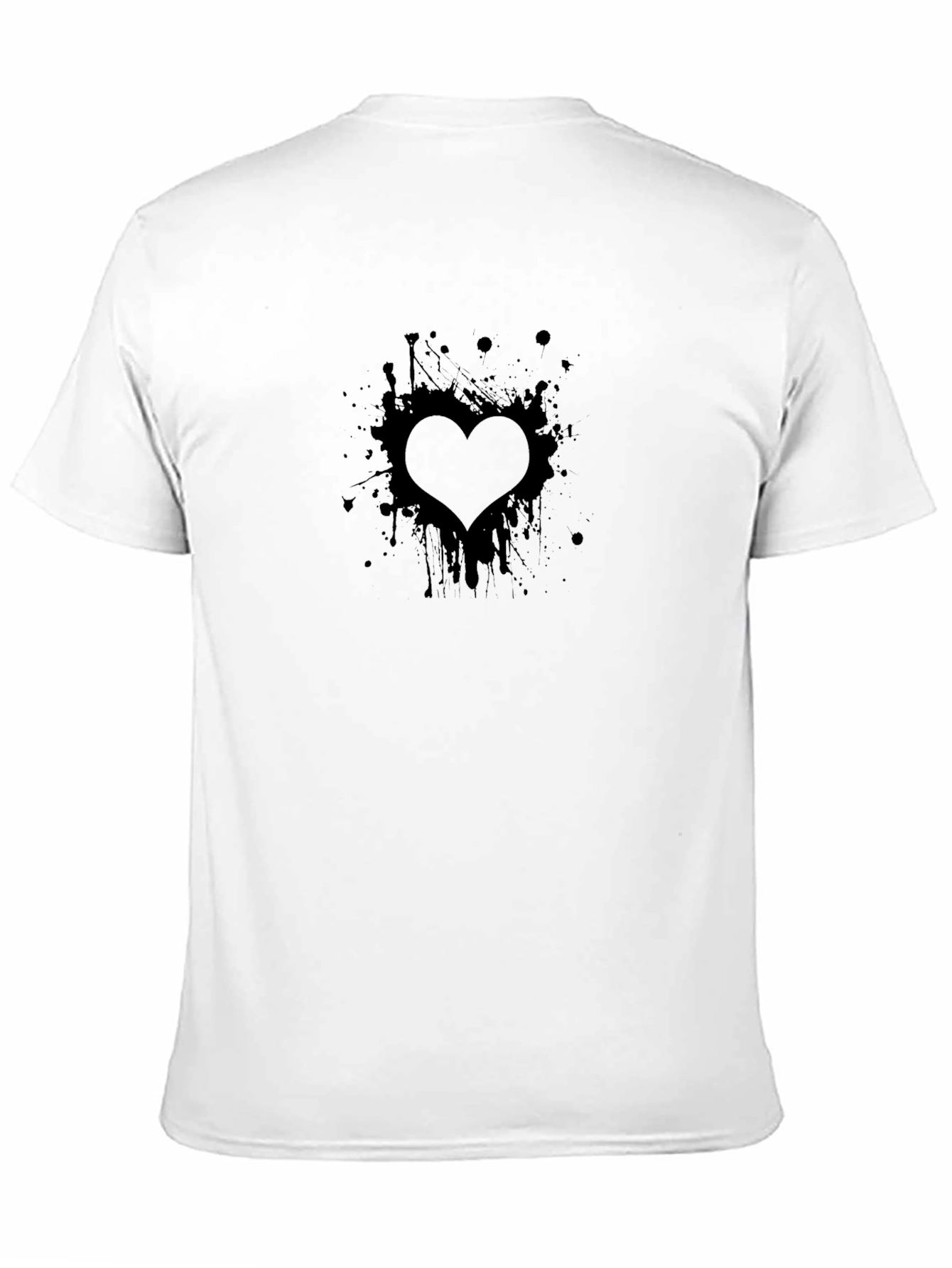 Heart Splatter Black T-Shirt - Trendy Casual Wear