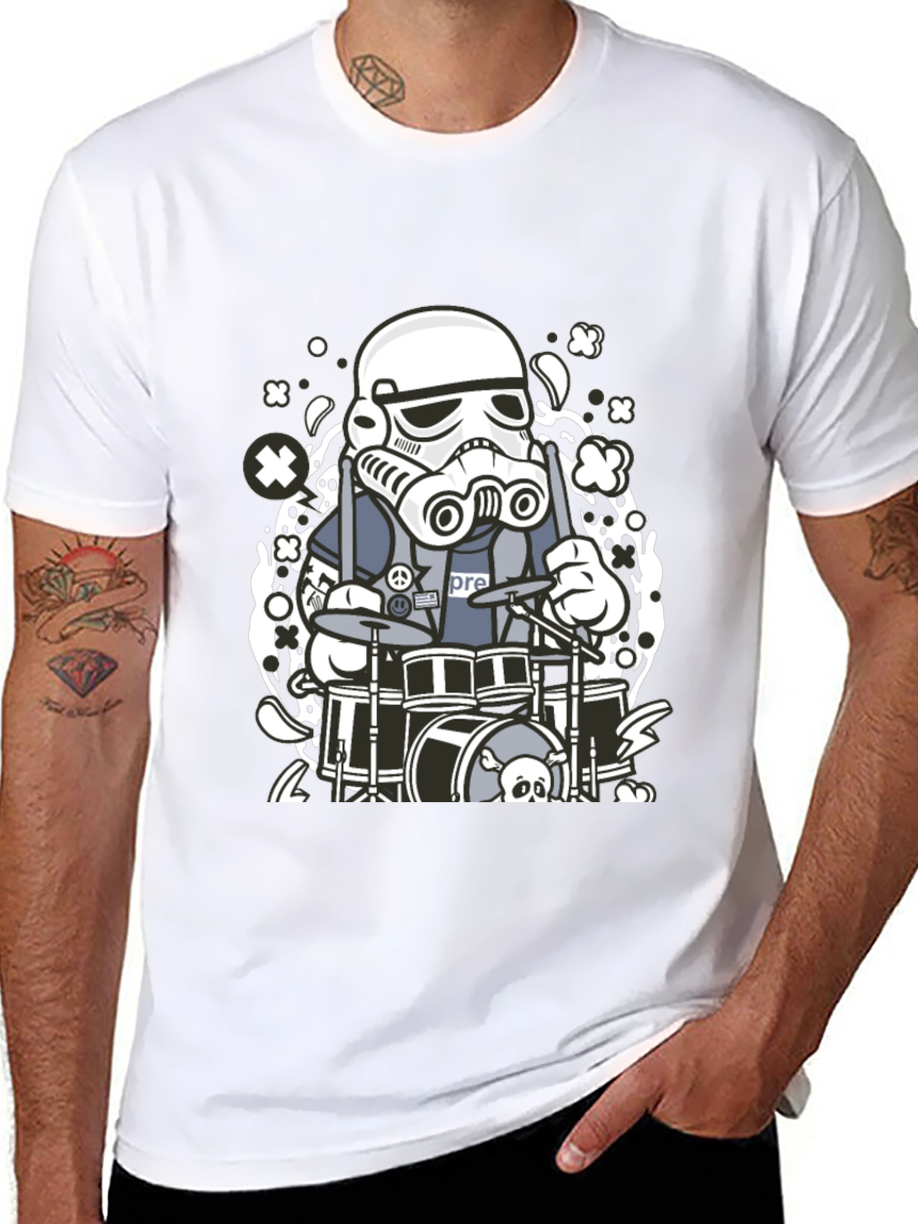 Stormtrooper Drummer Graphic T-Shirt