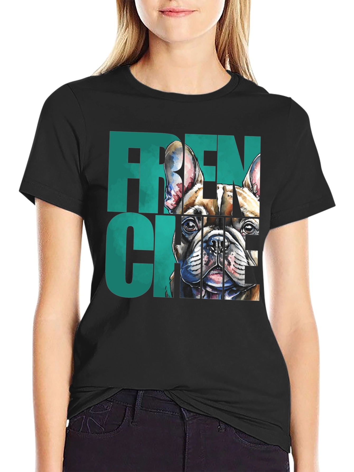 French Bulldog Graphic Tee - Unisex Black Shirt