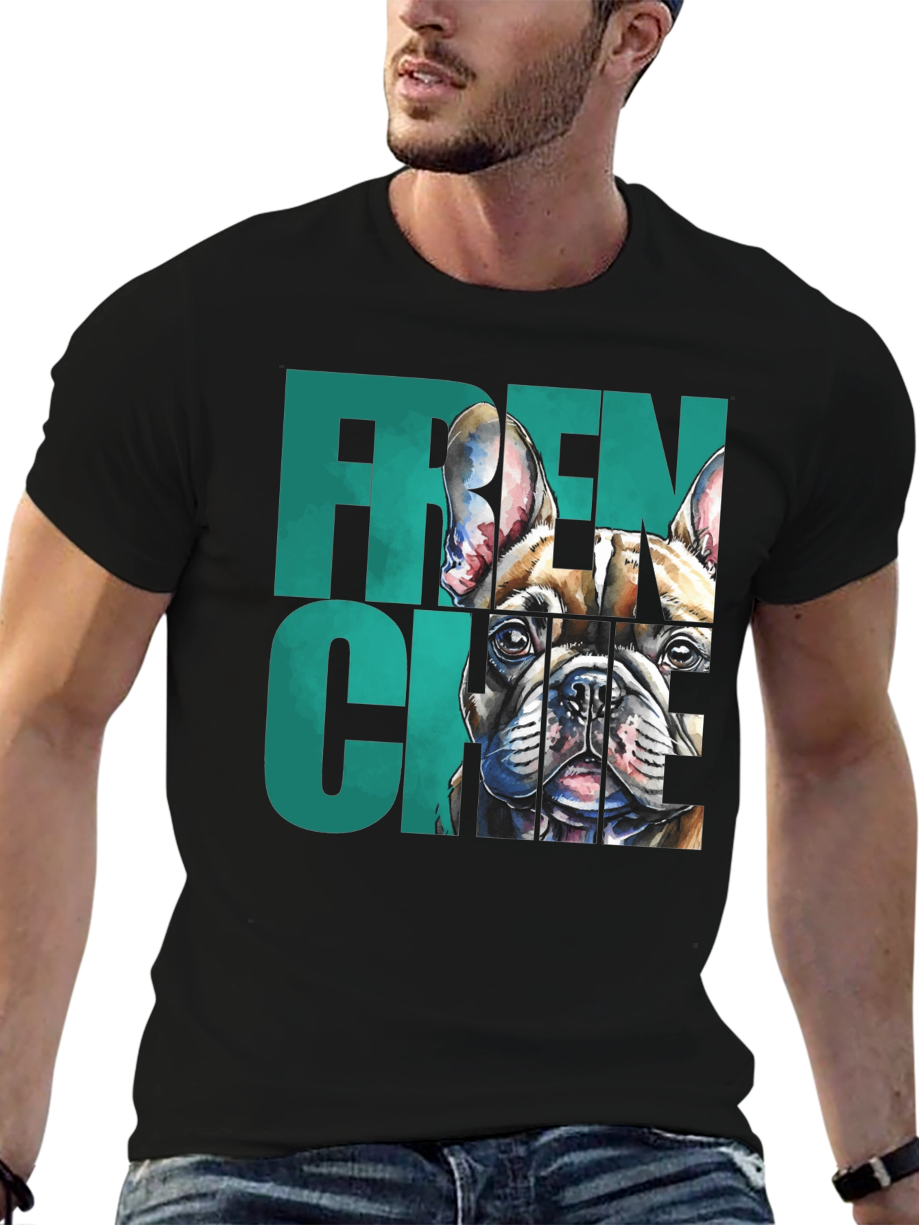 French Bulldog Graphic Tee - Unisex Black Shirt