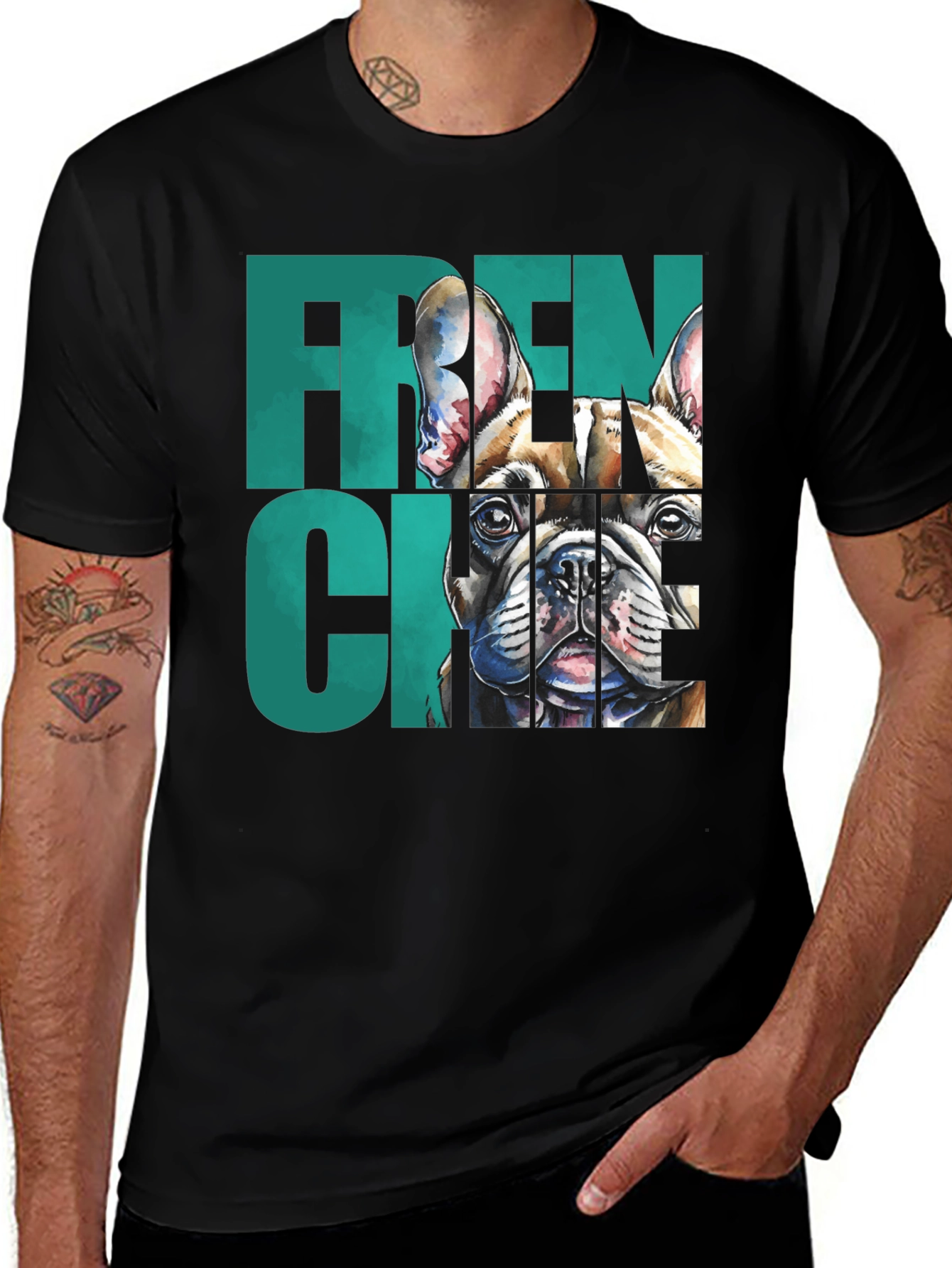 French Bulldog Graphic Tee - Unisex Black Shirt