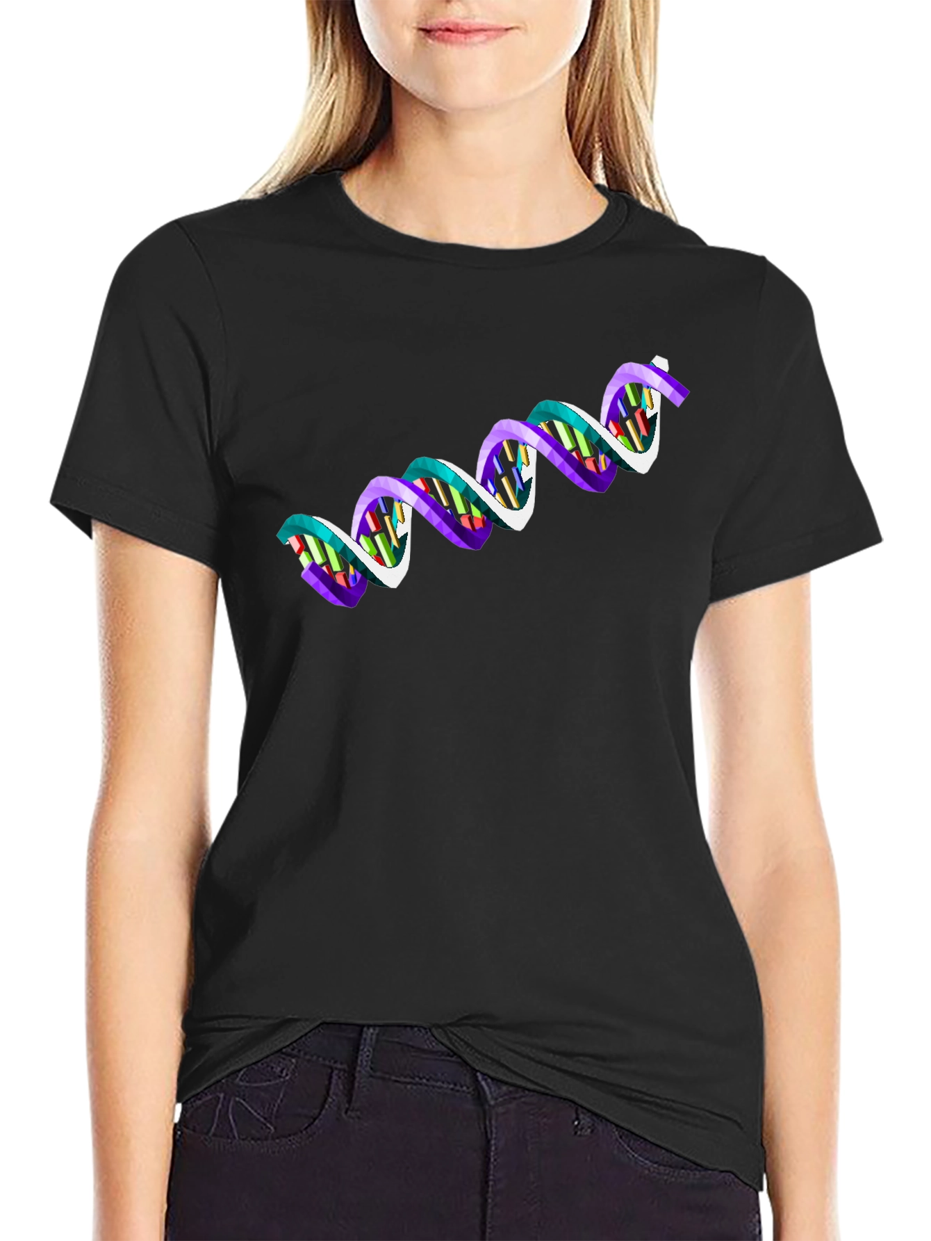 DNA Graphic Black T-Shirt - Science Inspired Fashion