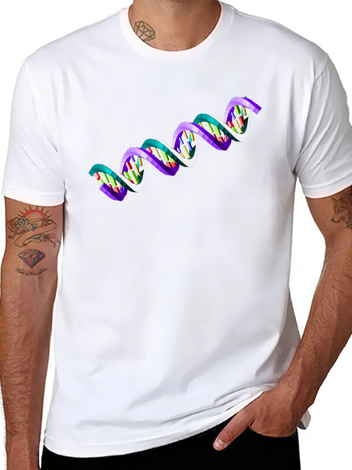 DNA Graphic Black T-Shirt - Science Inspired Fashion