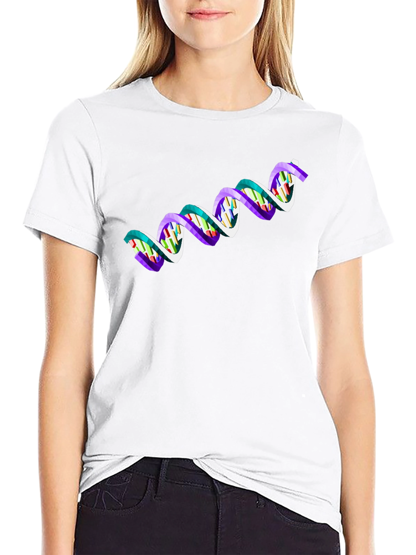 DNA Graphic Black T-Shirt - Science Inspired Fashion
