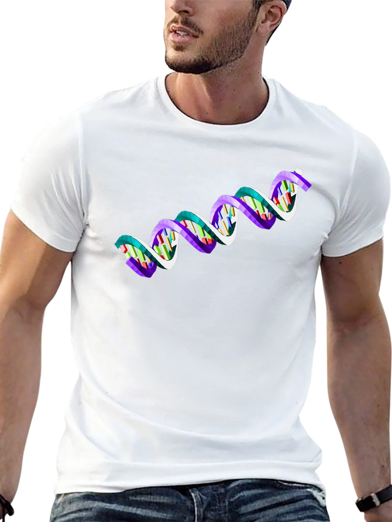 DNA Graphic Black T-Shirt - Science Inspired Fashion