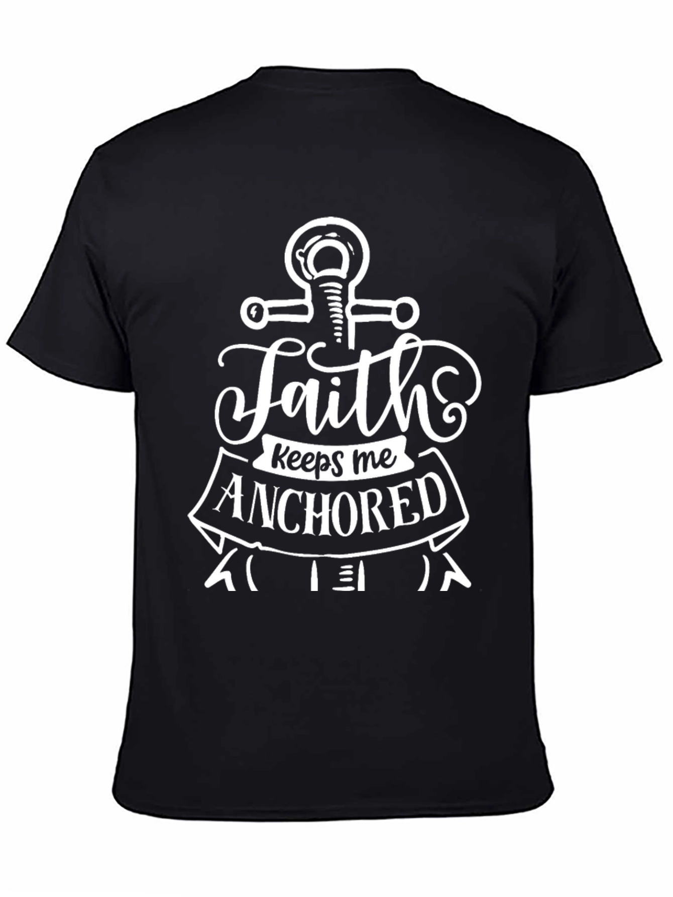 Faith Anchored Graphic T-Shirt - Black