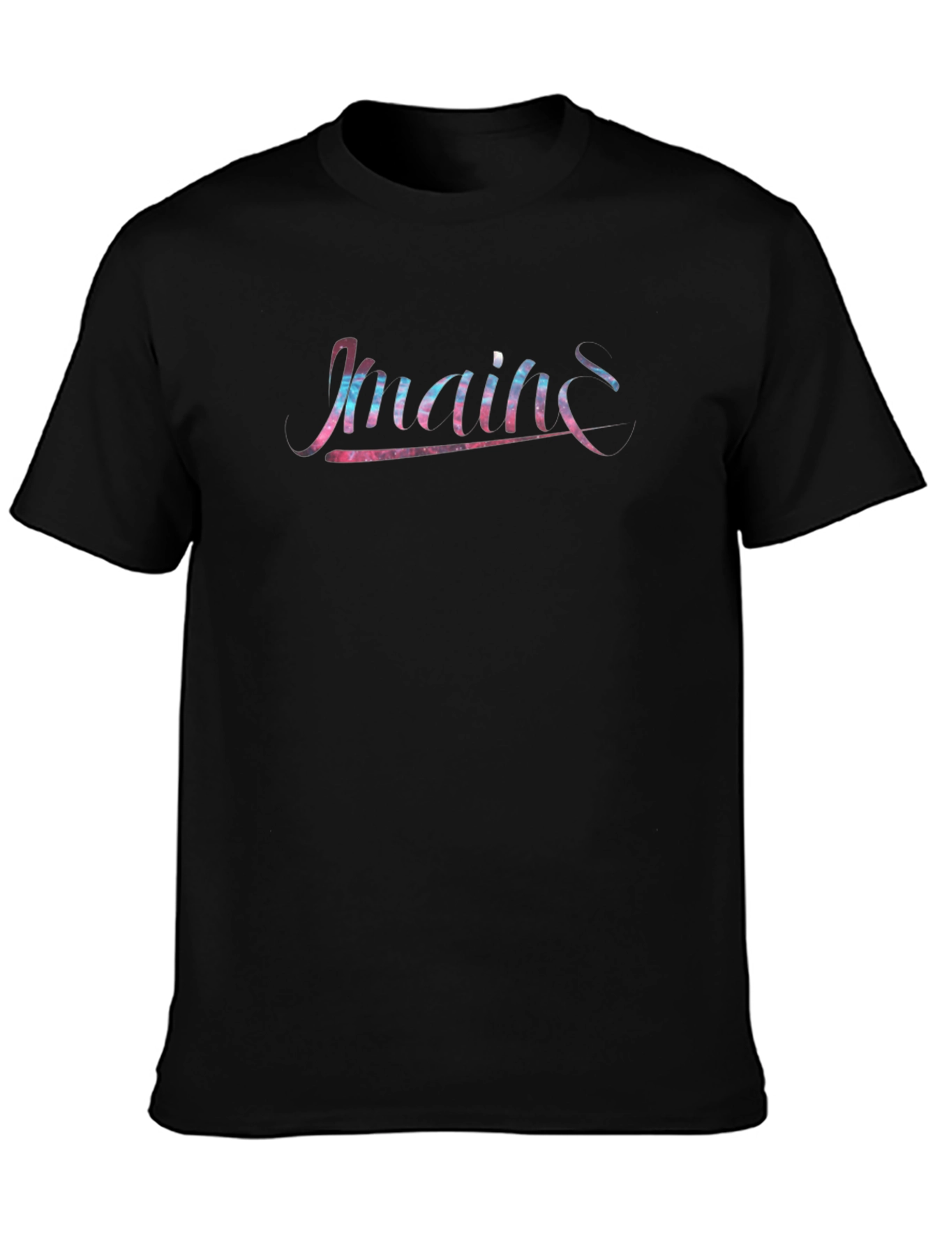 Maine Script Graphic Black T-Shirt