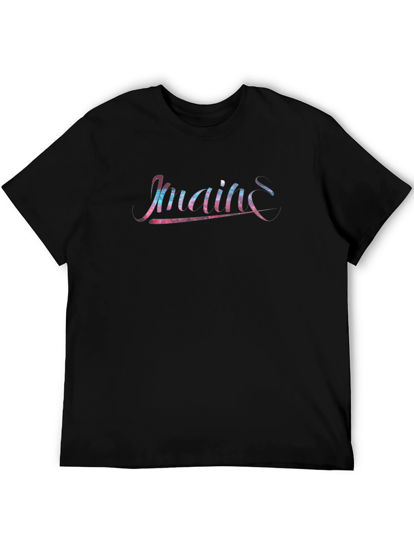 Maine Script Graphic Black T-Shirt