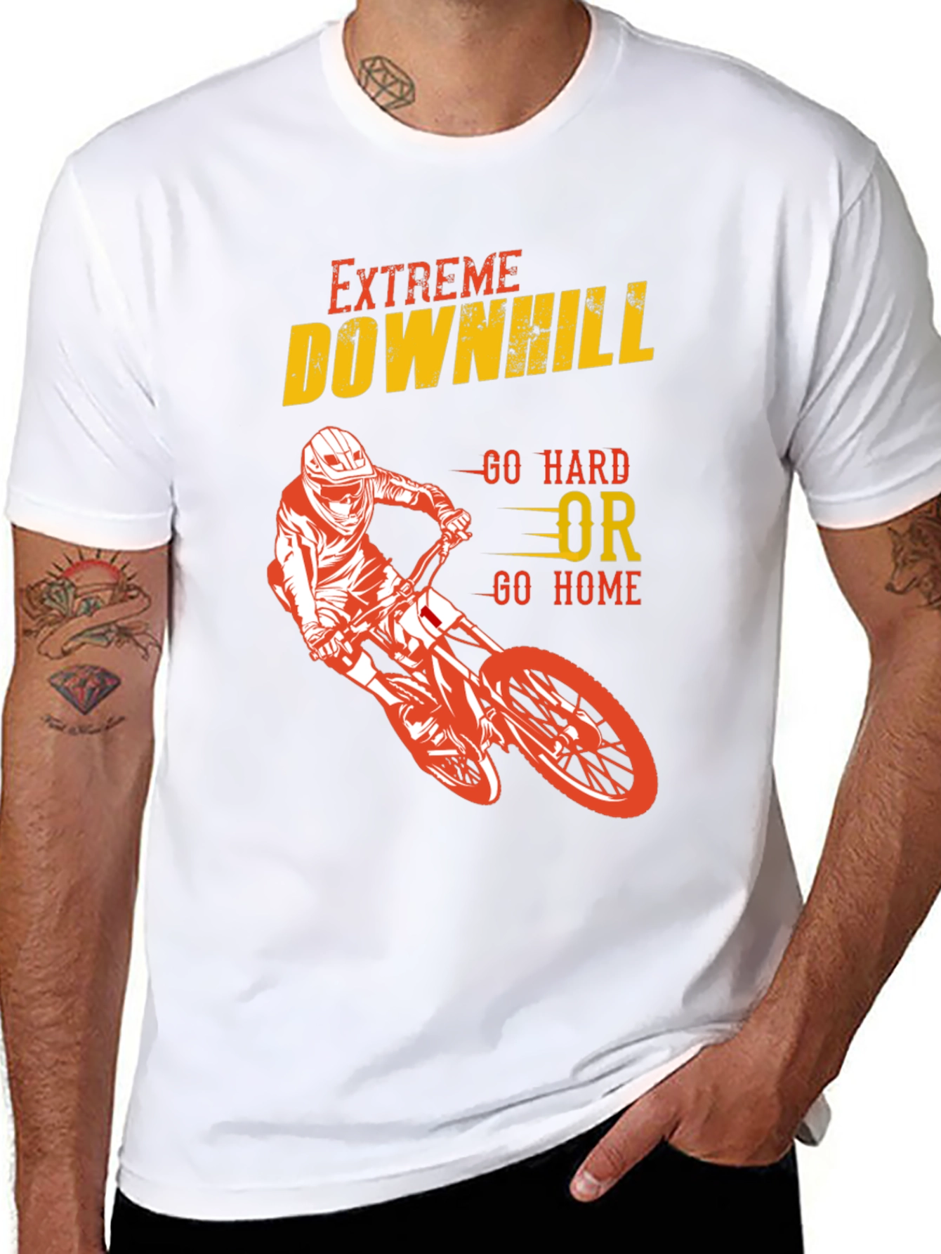 Extreme Downhill Biker Graphic T-Shirt