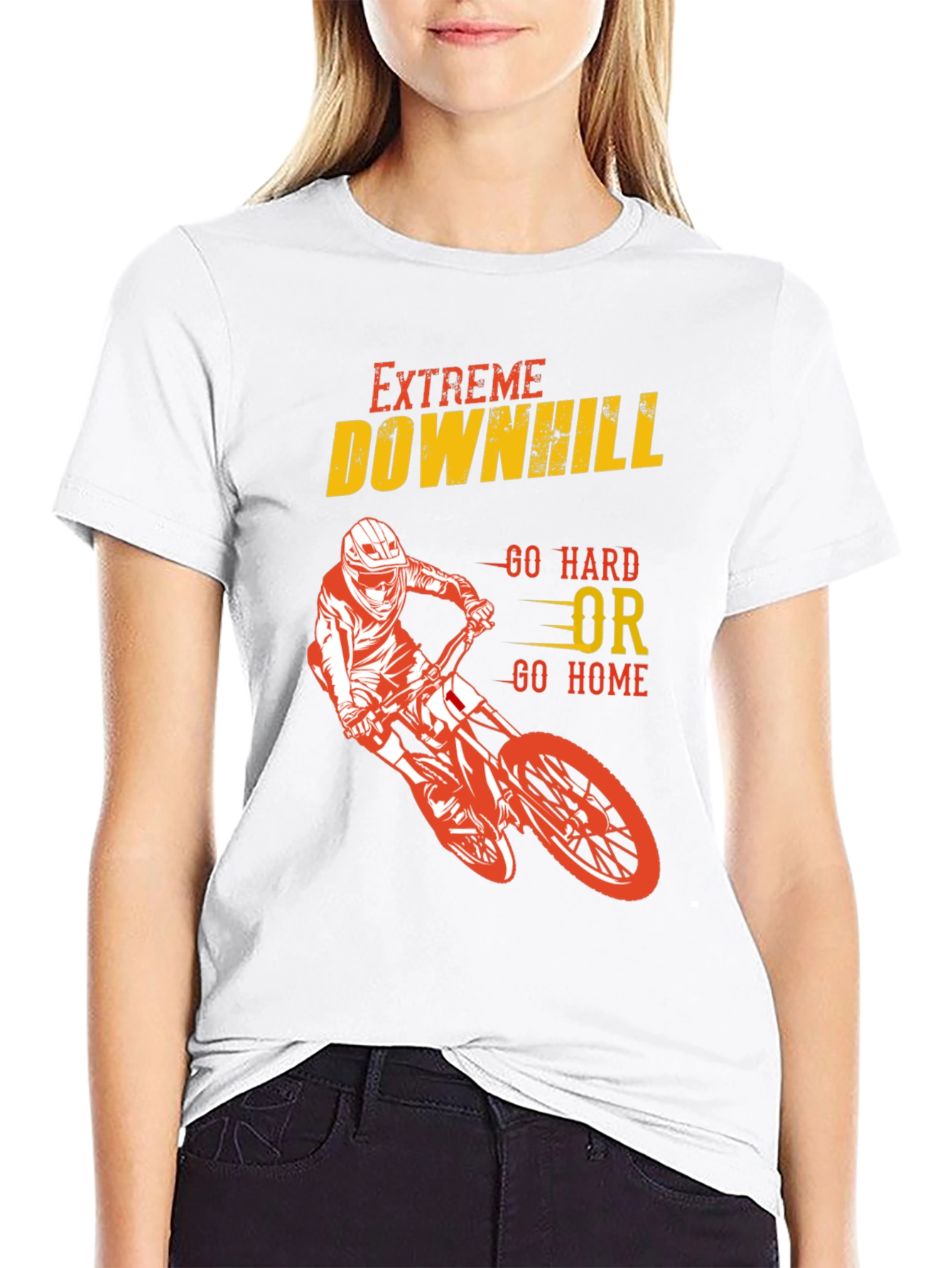 Extreme Downhill Biker Graphic T-Shirt