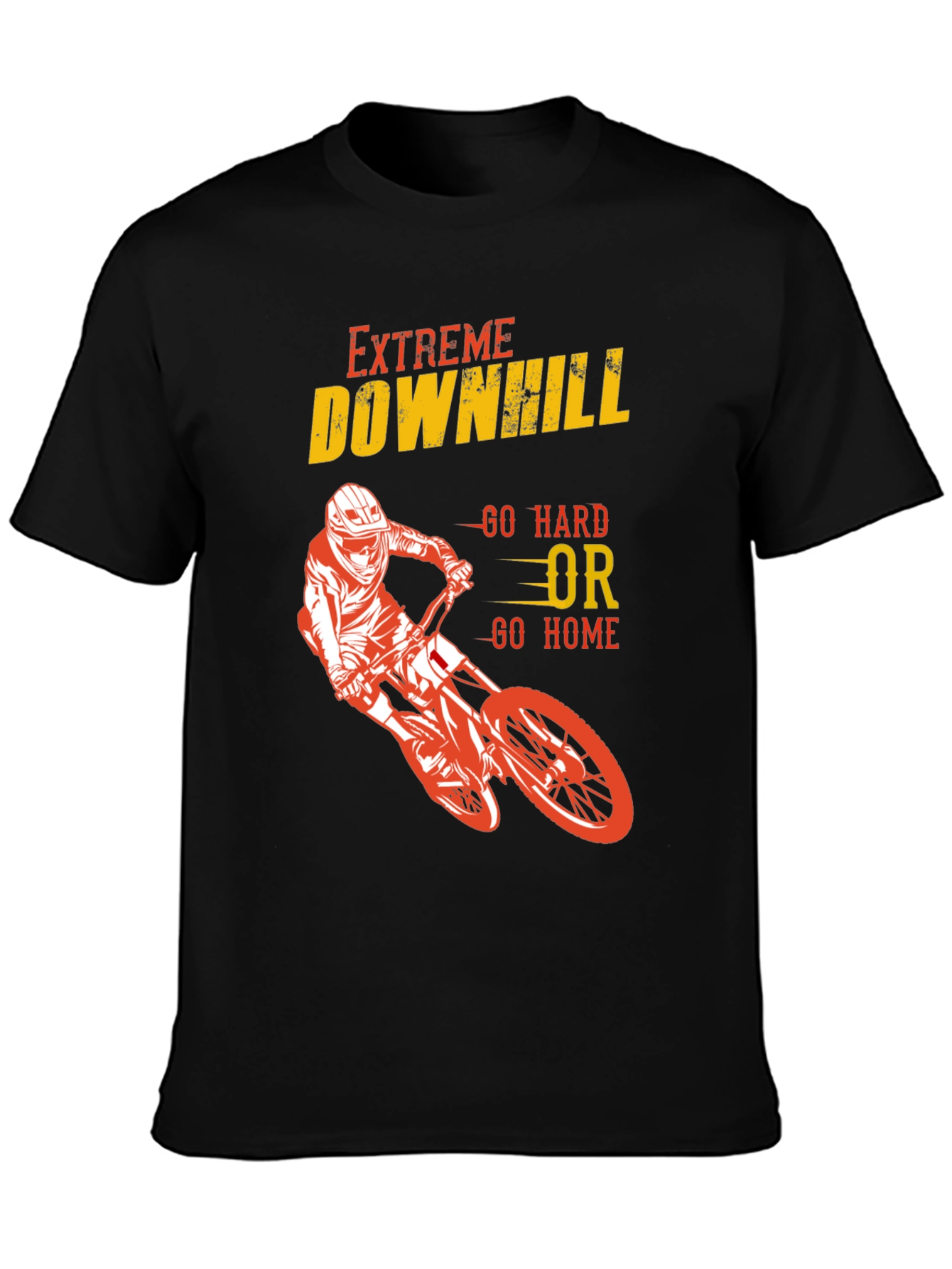 Extreme Downhill Biker Graphic T-Shirt