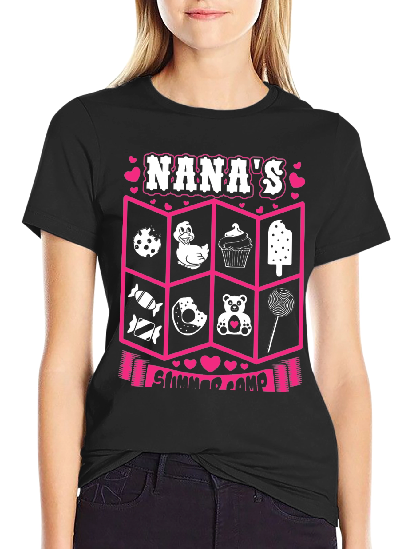 Nanas Summer Camp T-Shirt - Cute Graphic Design