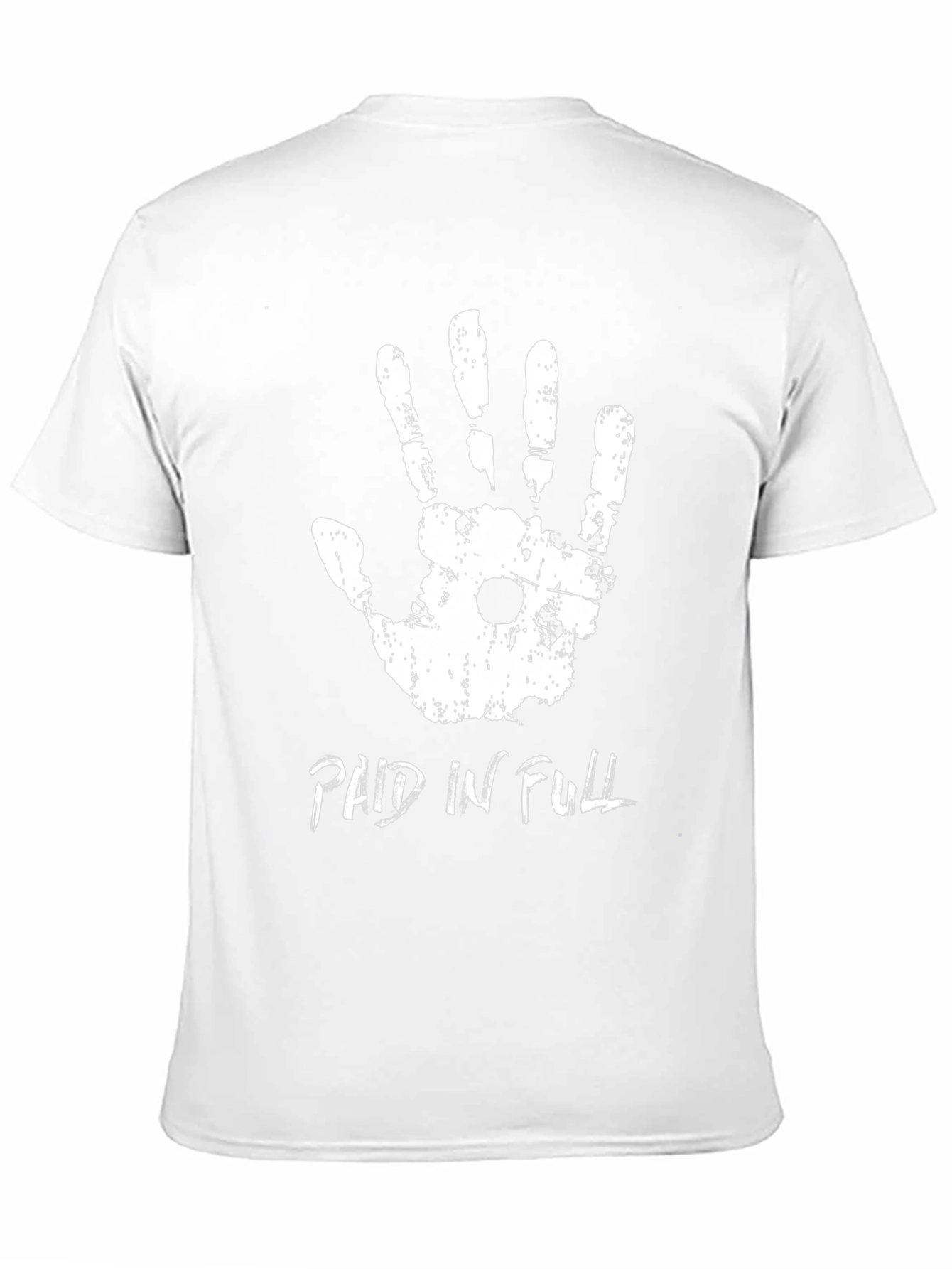 Paid In Full Handprint Graphic Black T-Shirt