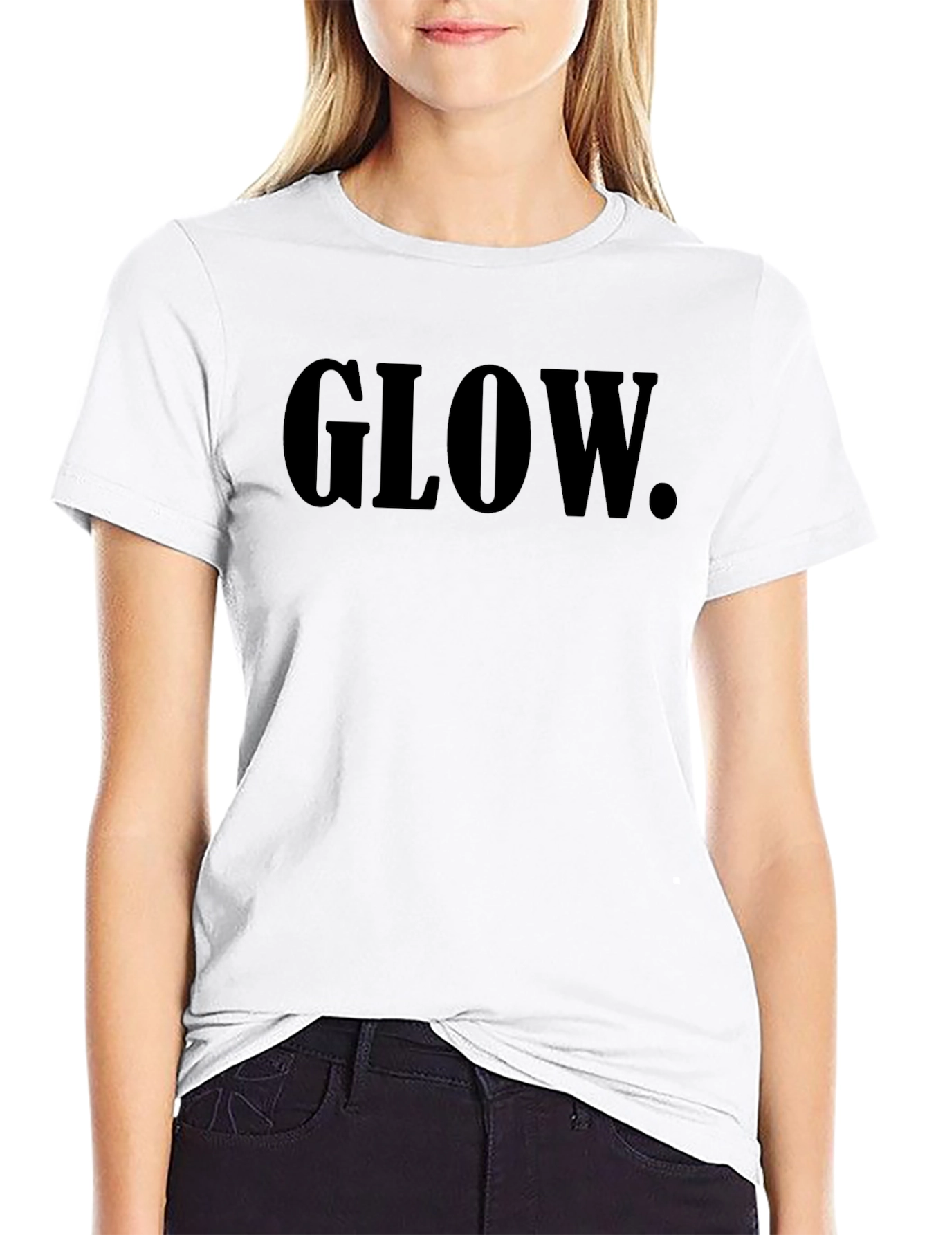Glow Graphic Tee - Stylish Black Cotton T-Shirt