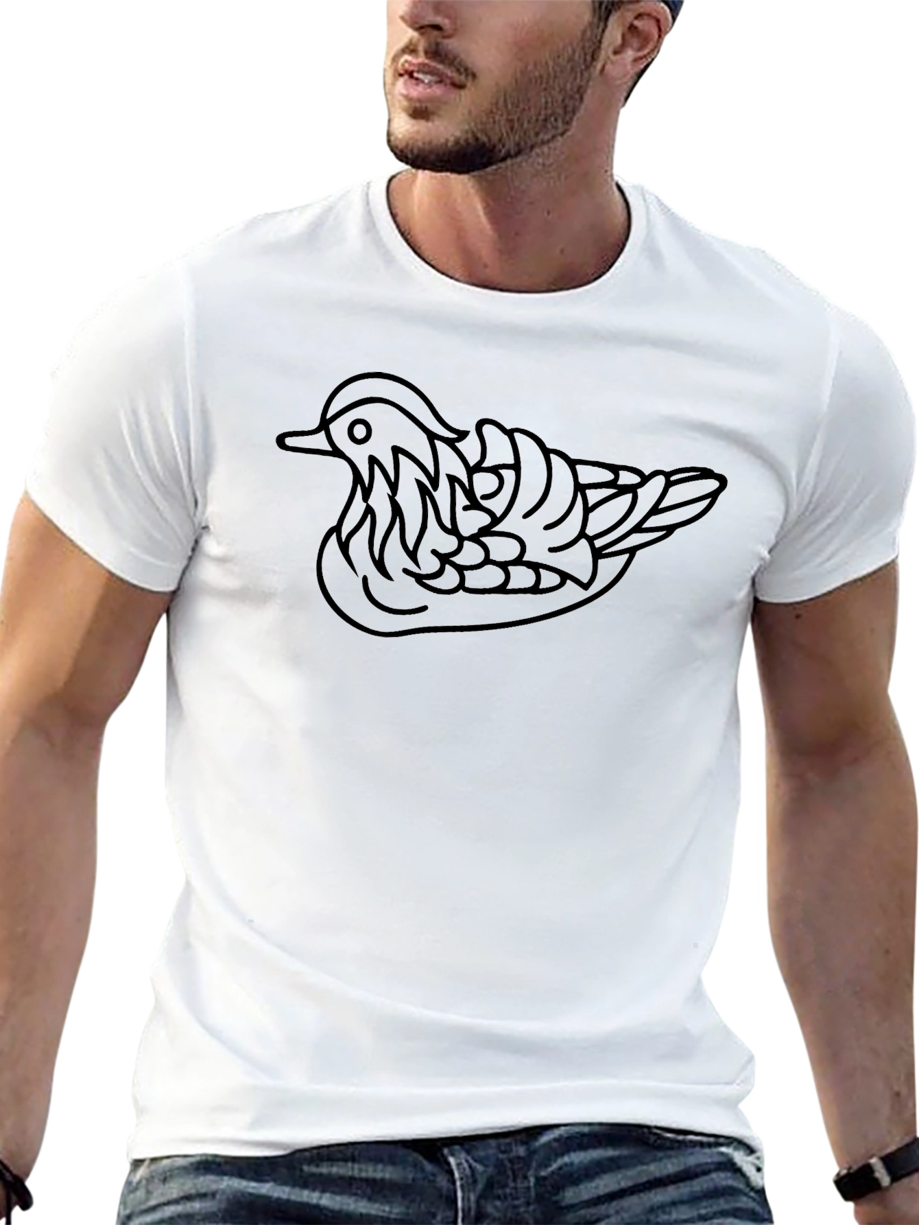 Black Duck Outline Graphic T-Shirt