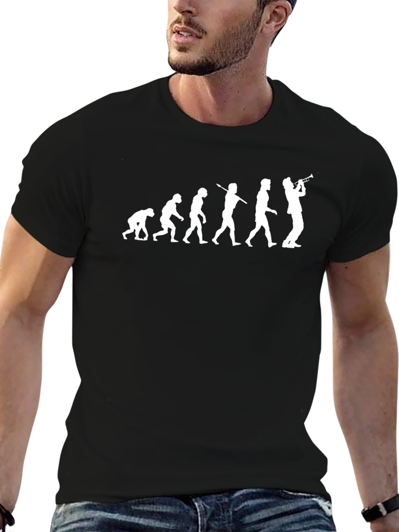 Evolution of Music Black T-Shirt
