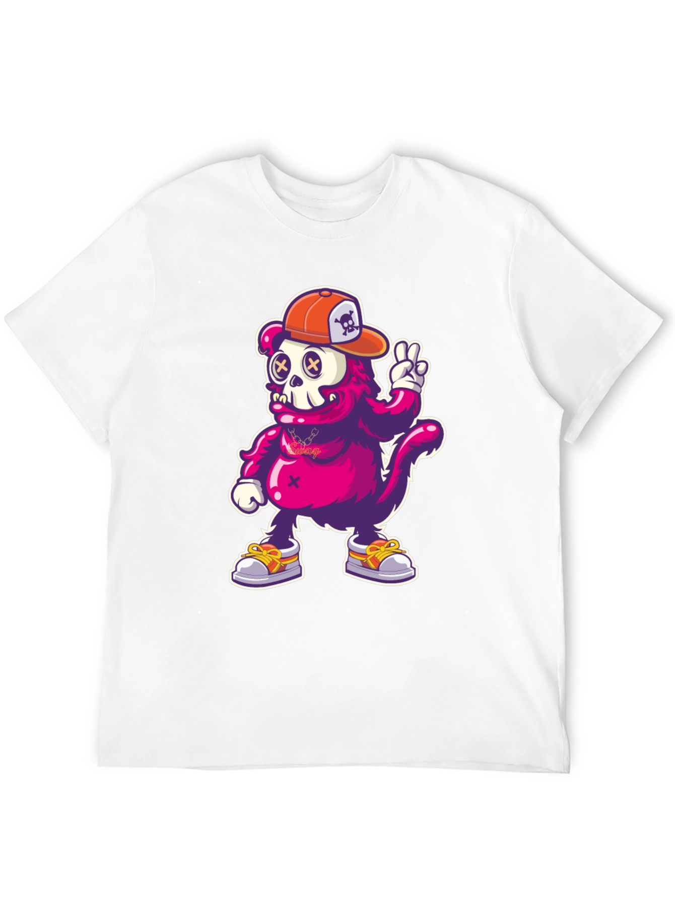 Cartoon Monkey T-Shirt - Skull Cap