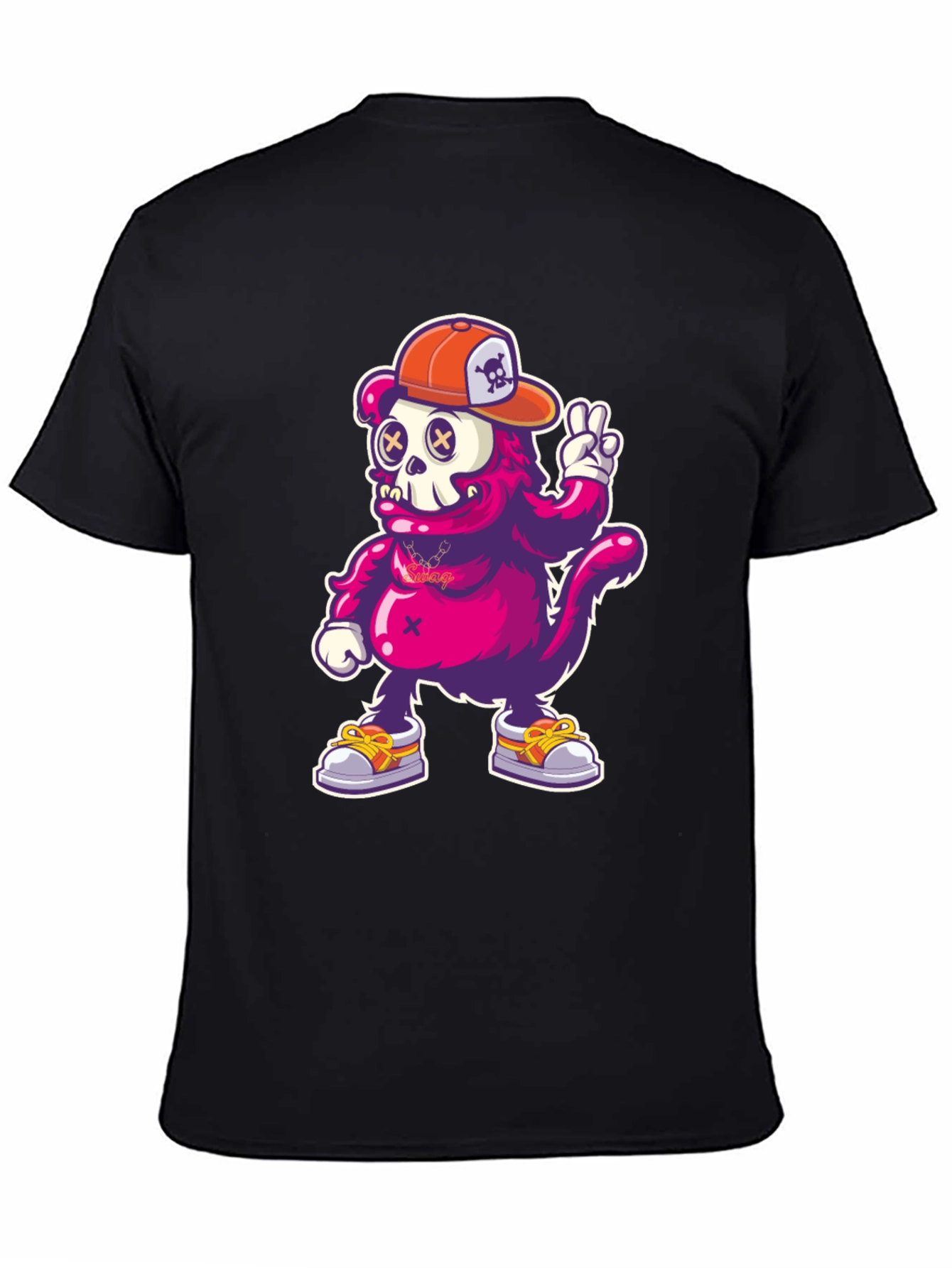 Cartoon Monkey T-Shirt - Skull Cap